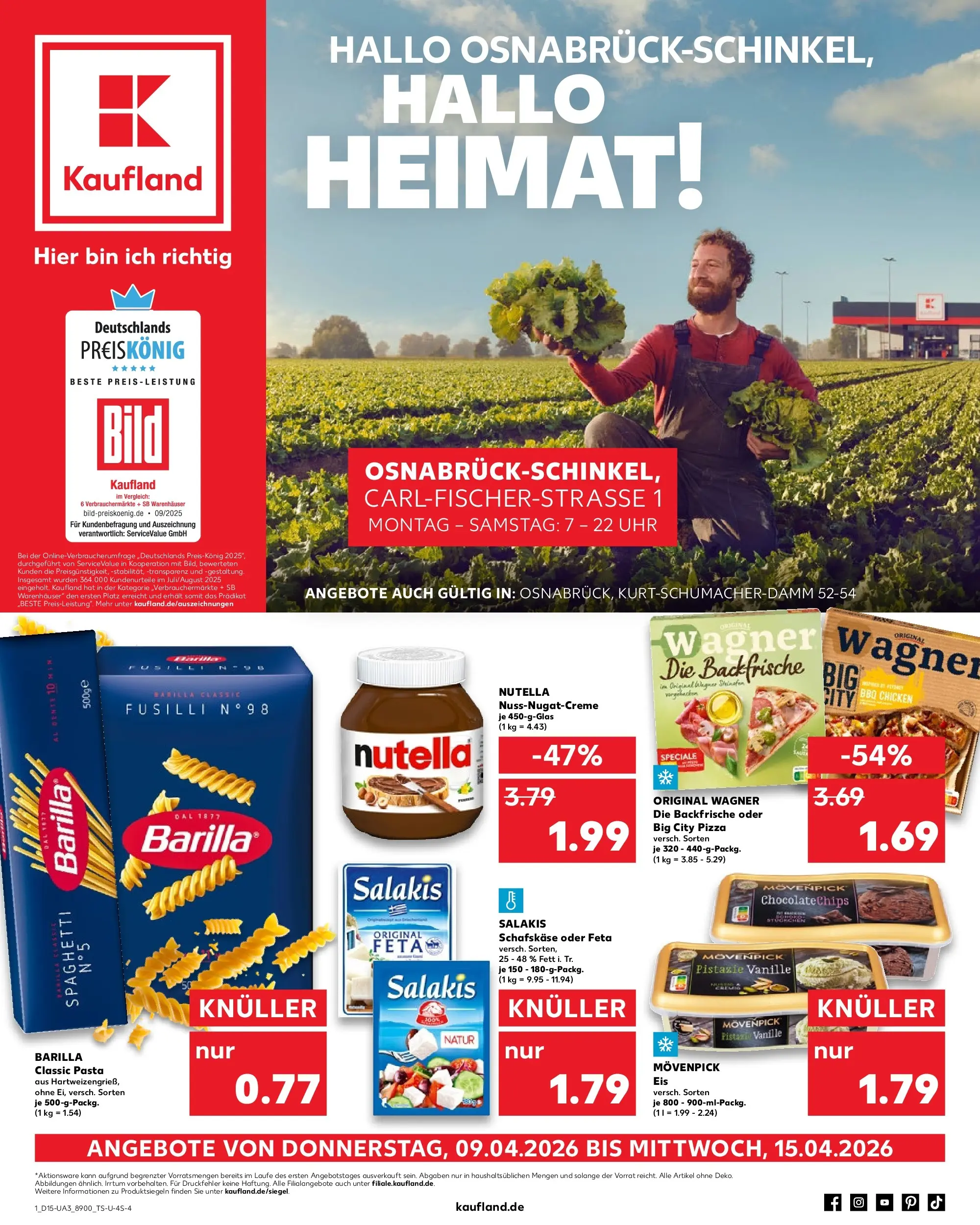 Prospekt Kaufland ab 07.04.2026 » Angebote Online zum Blättern | Seite: 13 | Produkte: Feta, Movenpick eis, Salakis, Pizza