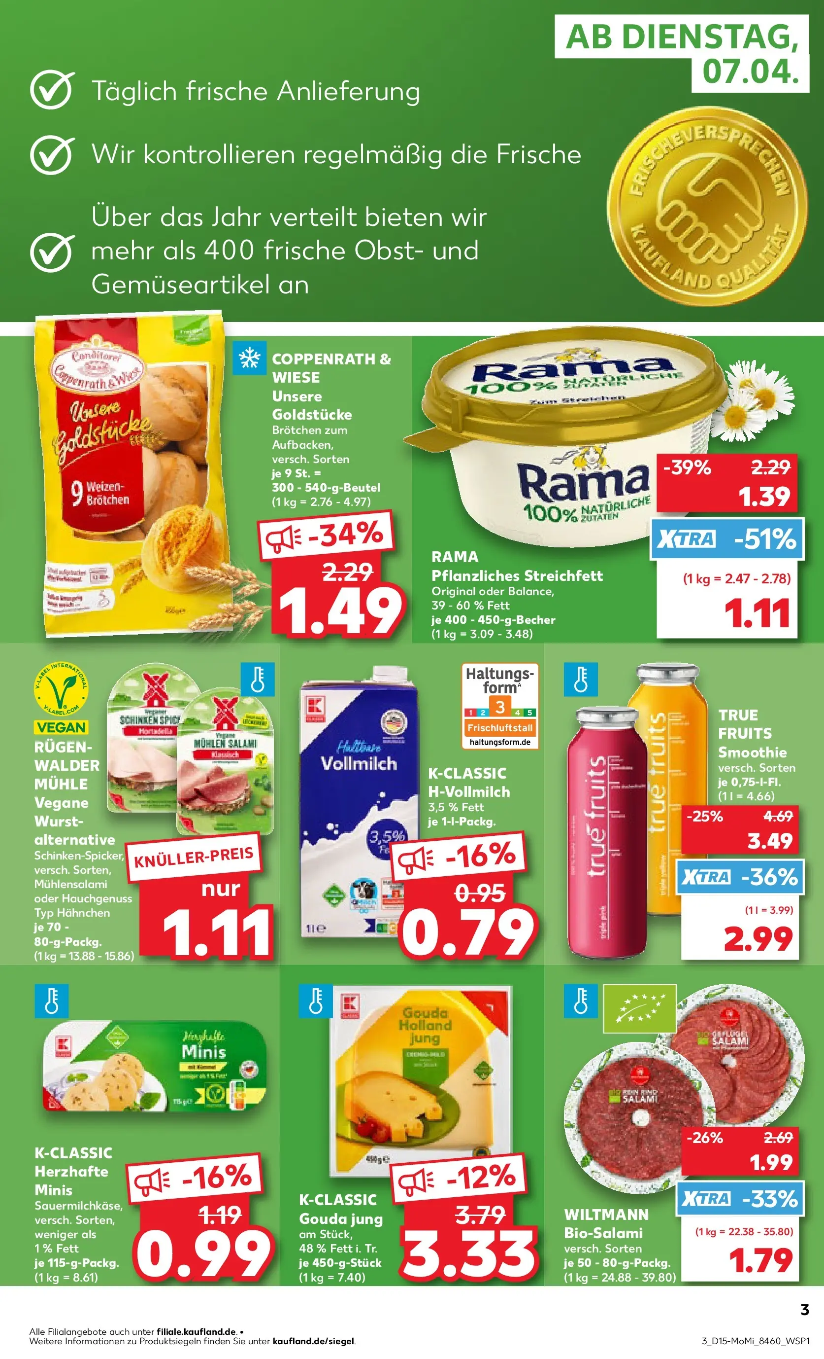Prospekt Kaufland ab 06.04.2026 » Angebote Online zum Blättern | Seite: 3 | Produkte: Gouda, Obst, Salami, Schinken