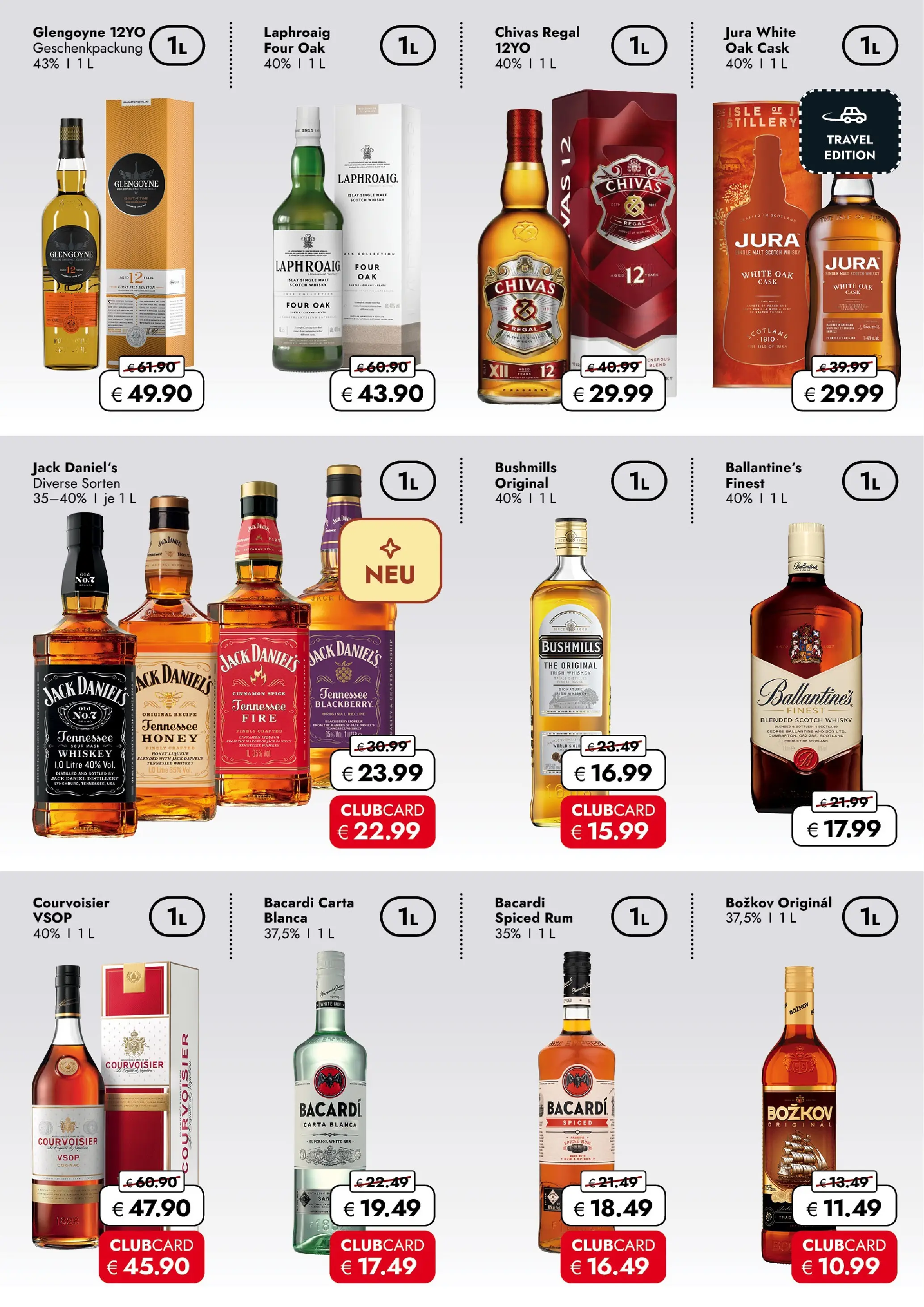 Travel FREE Aktionsangebote von 03.04.2026 - Aktuelle Angebote | Seite: 4 | Produkte: Whiskey, Regal