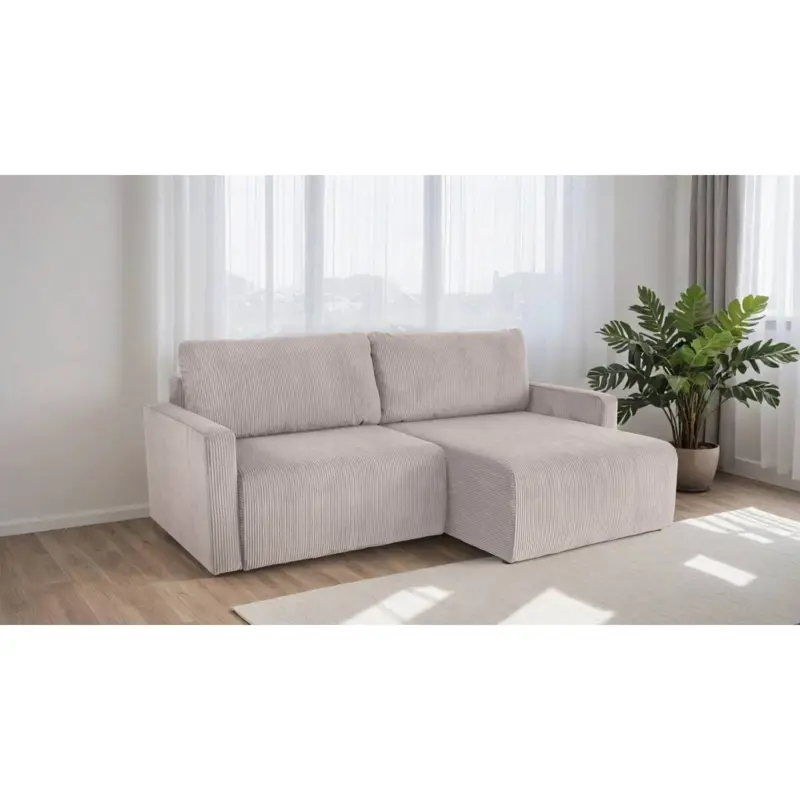 Ecksofa mit Bettfunktion und Bettkasten