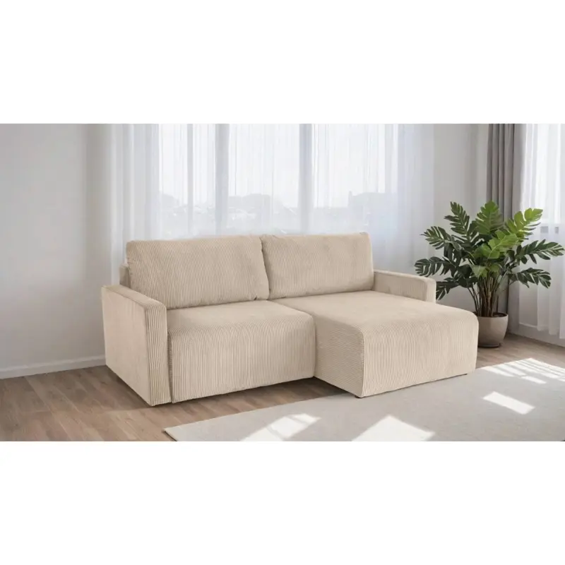 Ecksofa mit Bettfunktion und Bettkasten