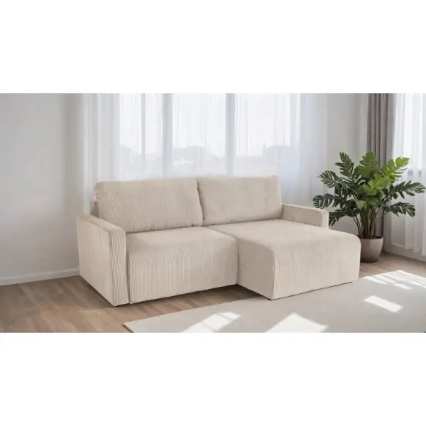 Ecksofa mit Bettfunktion und Bettkasten