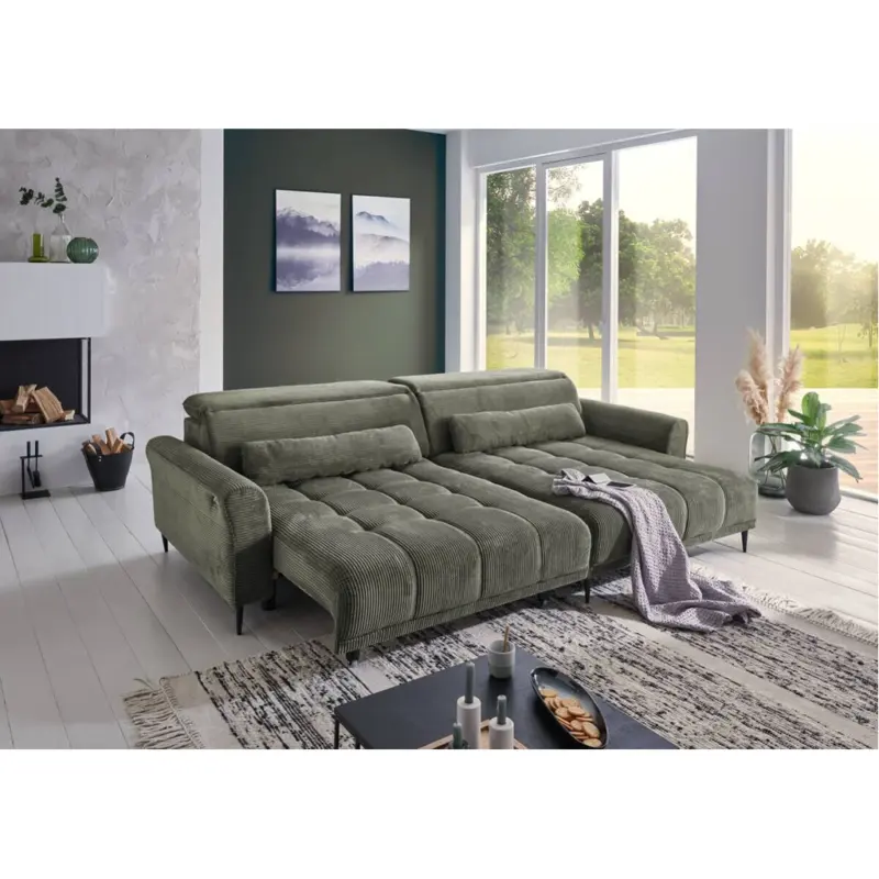 Ecksofa mit elektrischer XXL Sitztiefenverstellung