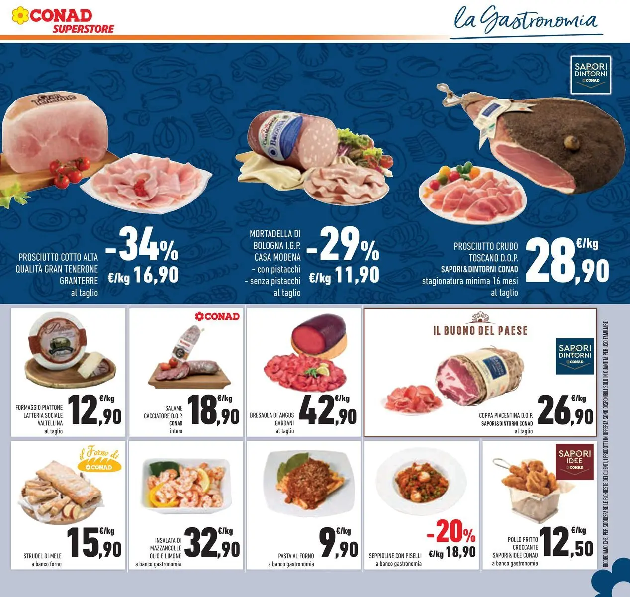 Volantino Conad dal 07/04/2026 > Anteprima | Pagina: 17 | Prodotti: Prosciutto Crudo, Salame, Pasta, Piselli