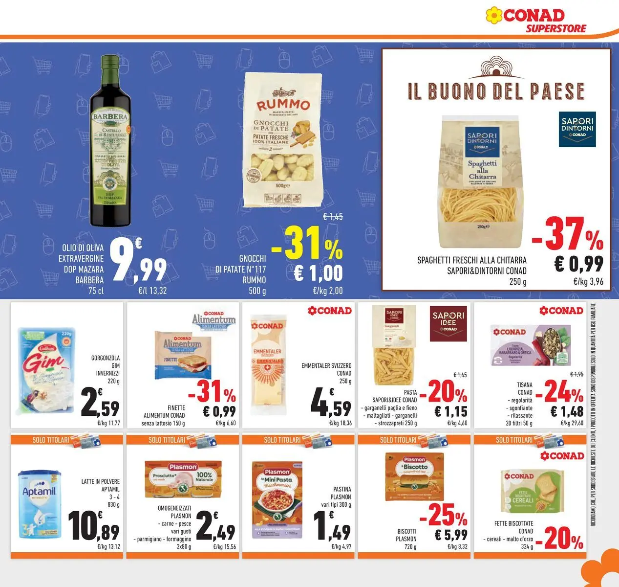 Volantino Conad dal 07/04/2026 > Anteprima | Pagina: 33 | Prodotti: Patate, Olive, Pasta, Olio di Oliva