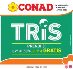 Anteprima del volantino Conad - TRIS valido a partire dal 08.04.2026