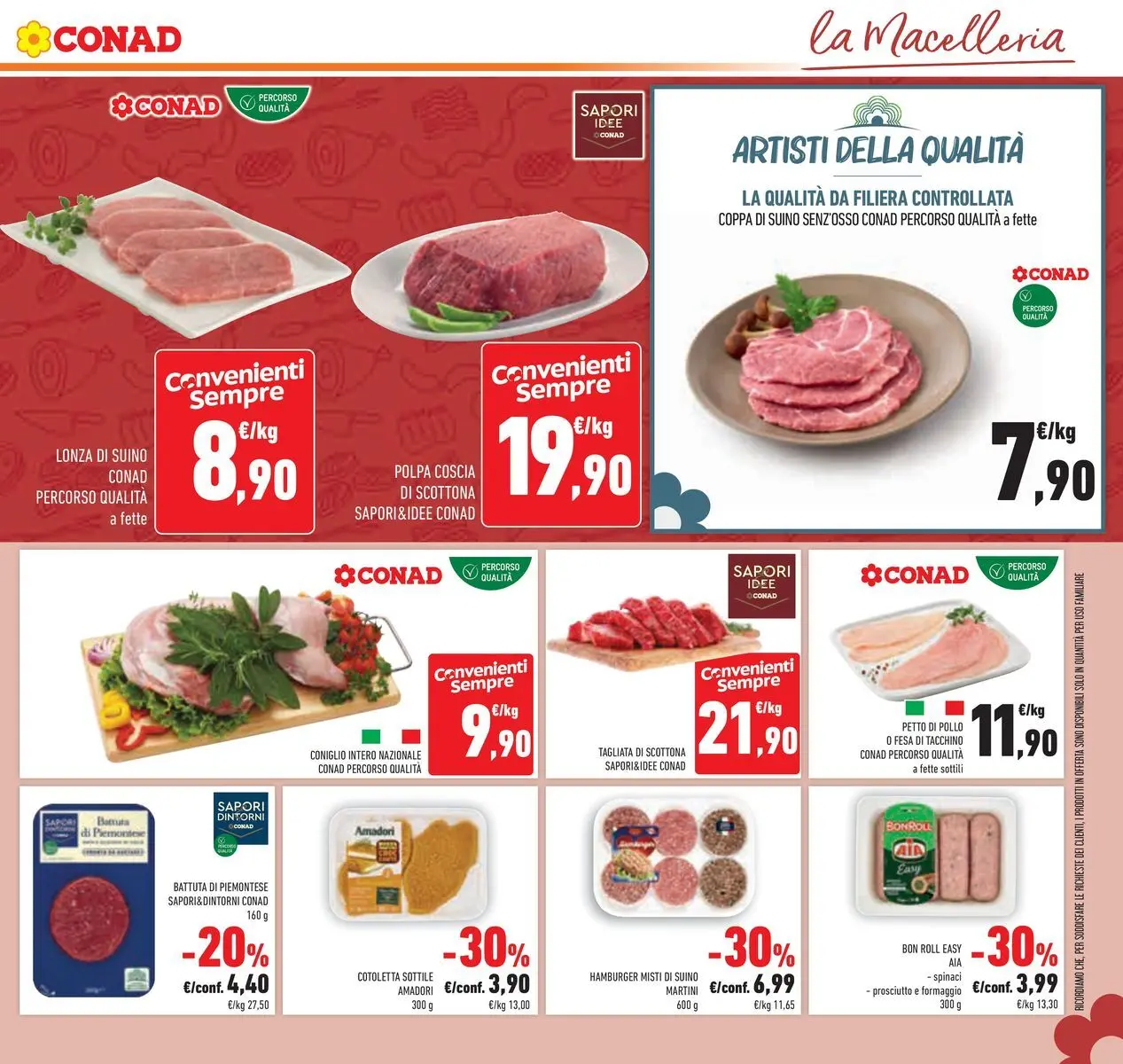 Volantino Conad dal 07/04/2026 > Anteprima | Pagina: 13 | Prodotti: Petto di Pollo, Formaggio, Prosciutto, Hamburger
