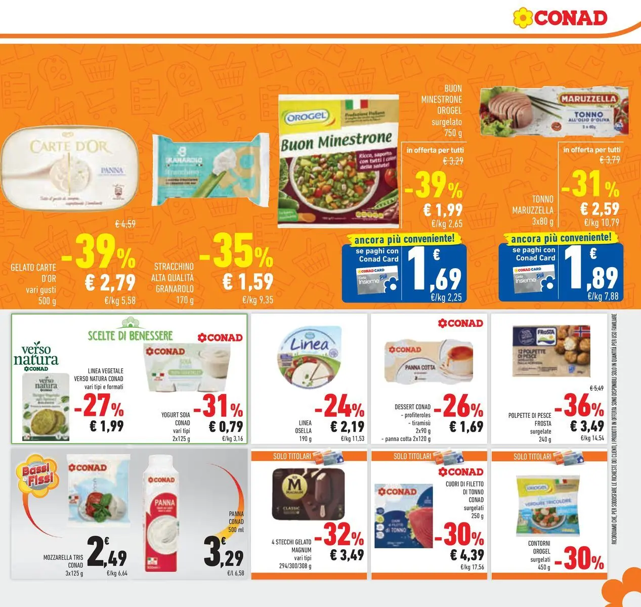 Volantino Conad dal 07/04/2026 > Anteprima | Pagina: 19 | Prodotti: Minestrone, Panna, Mozzarella, Stracchino