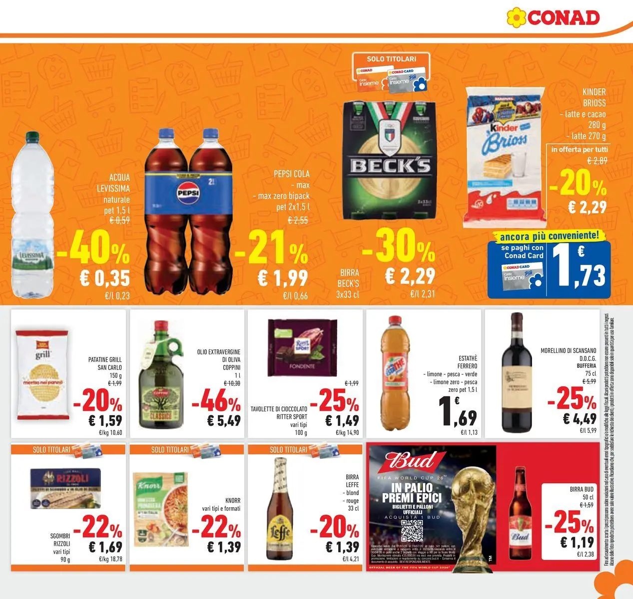 Volantino Conad dal 07/04/2026 > Anteprima | Pagina: 21 | Prodotti: Patatine, Polo, The, Pepsi