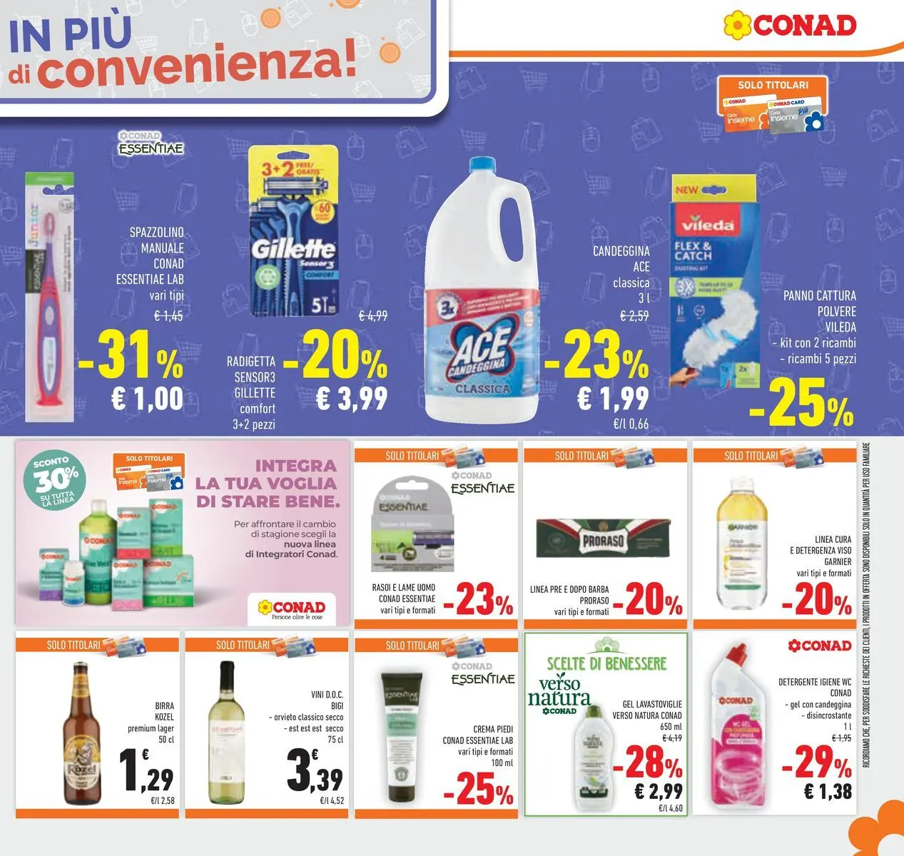 Volantino Conad dal 07/04/2026 > Anteprima | Pagina: 29 | Prodotti: Detergente, Candeggina, Lavastoviglie, WC