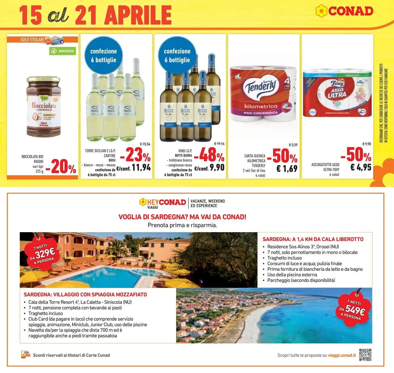 Volantino Conad dal 07/04/2026 > Anteprima | Pagina: 39 | Prodotti: Carta igienica, Vino, Asciugatutto, Letto