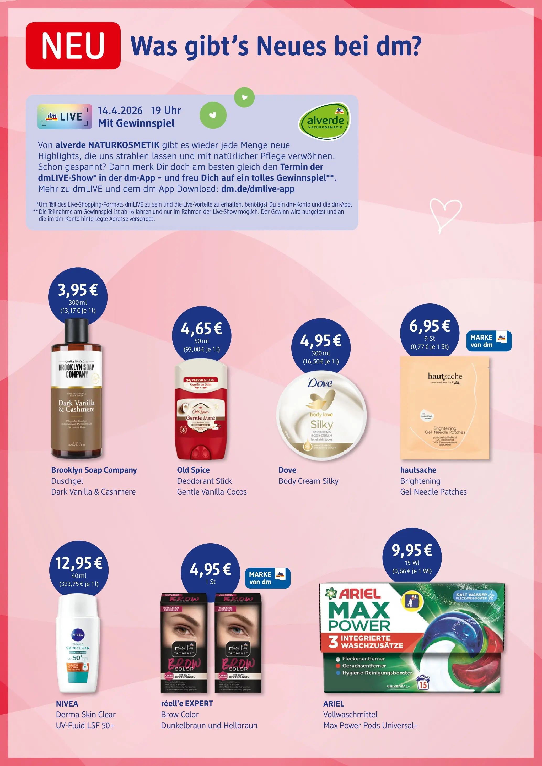 dm drogerie prospekt Bad Berleburg (ab 07.04.2026) zum Blättern | Seite: 3 | Produkte: Ariel, Duschgel, Wasser, Uhr