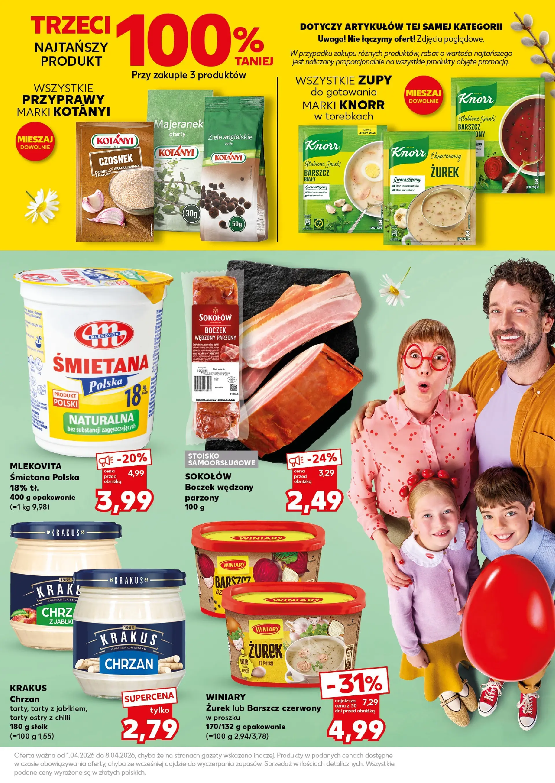 Kaufland - Kaufland Super Piątek i Sobota ważne do 4.04 od 02.04.2026 - od jutra PDF | Strona: 9 | Produkty: Barszcz, Zurek, Chrzan, Śmietana