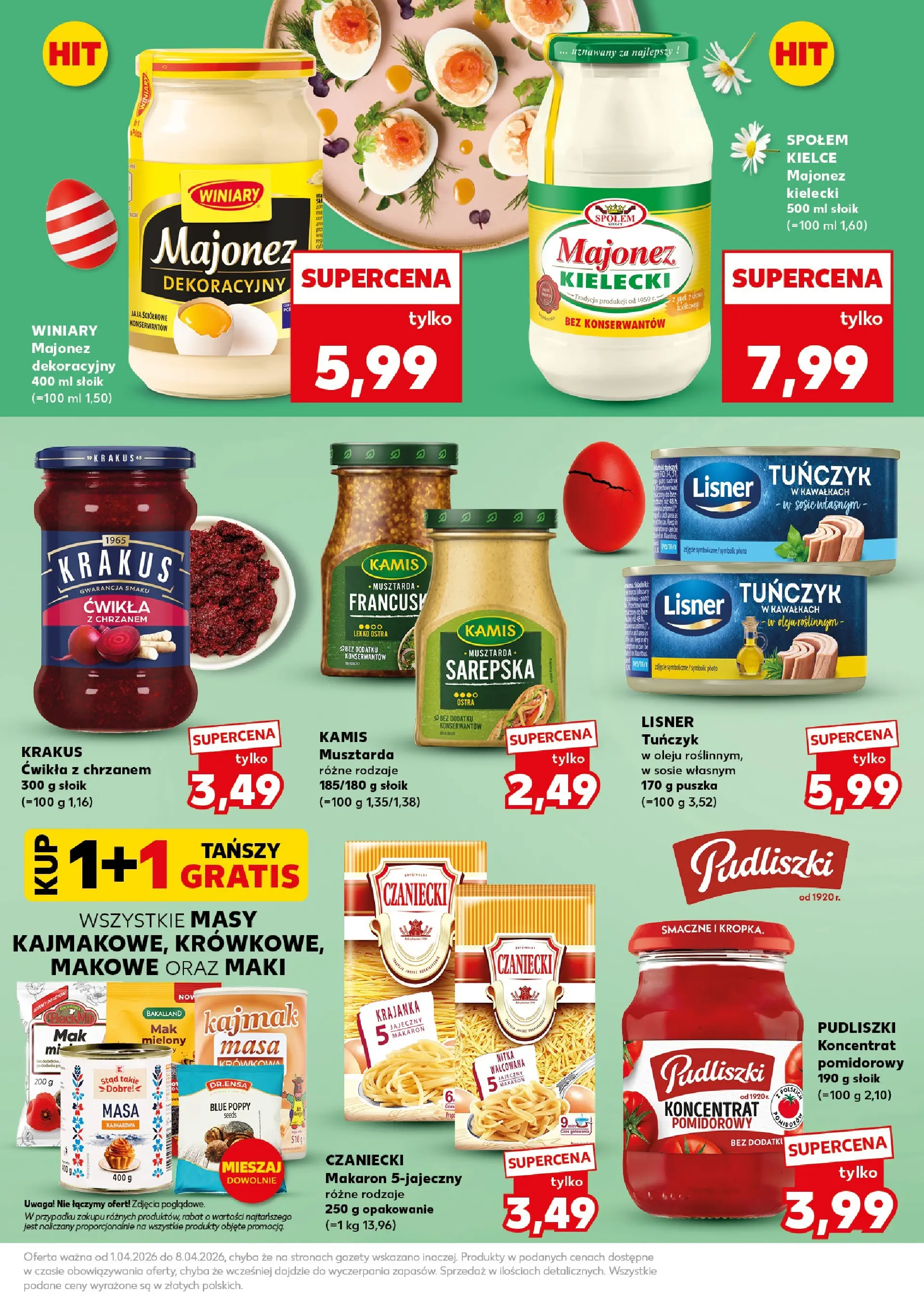 Kaufland - Kaufland Super Piątek i Sobota ważne do 4.04 od 02.04.2026 - od jutra PDF | Strona: 11 | Produkty: Tuńczyk, Kajmak, Makaron, Jaja