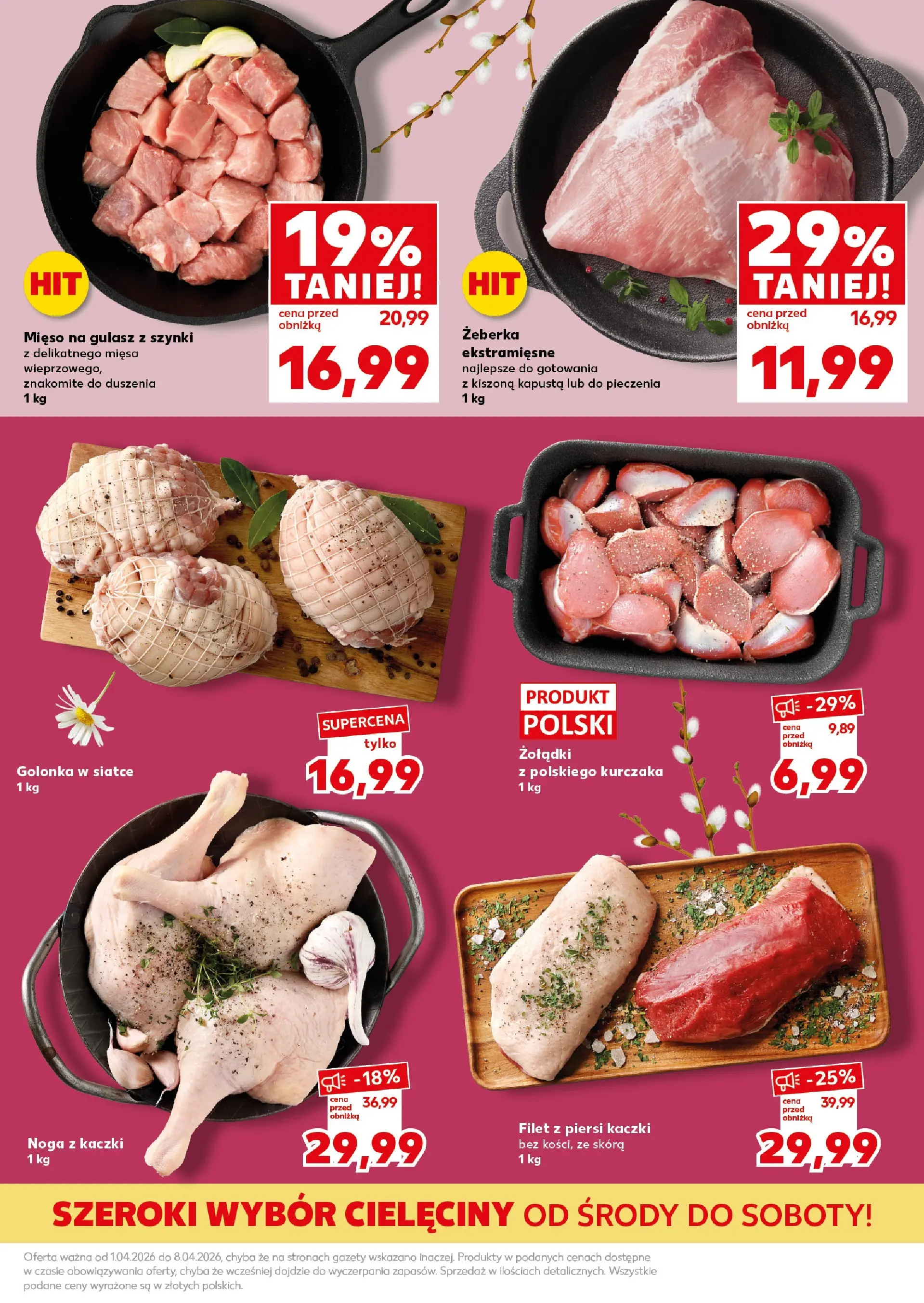 Kaufland - Kaufland Super Piątek i Sobota ważne do 4.04 od 02.04.2026 - od jutra PDF | Strona: 15 | Produkty: Kapusta, Noga z kaczki, Mięso na gulasz, Gulasz
