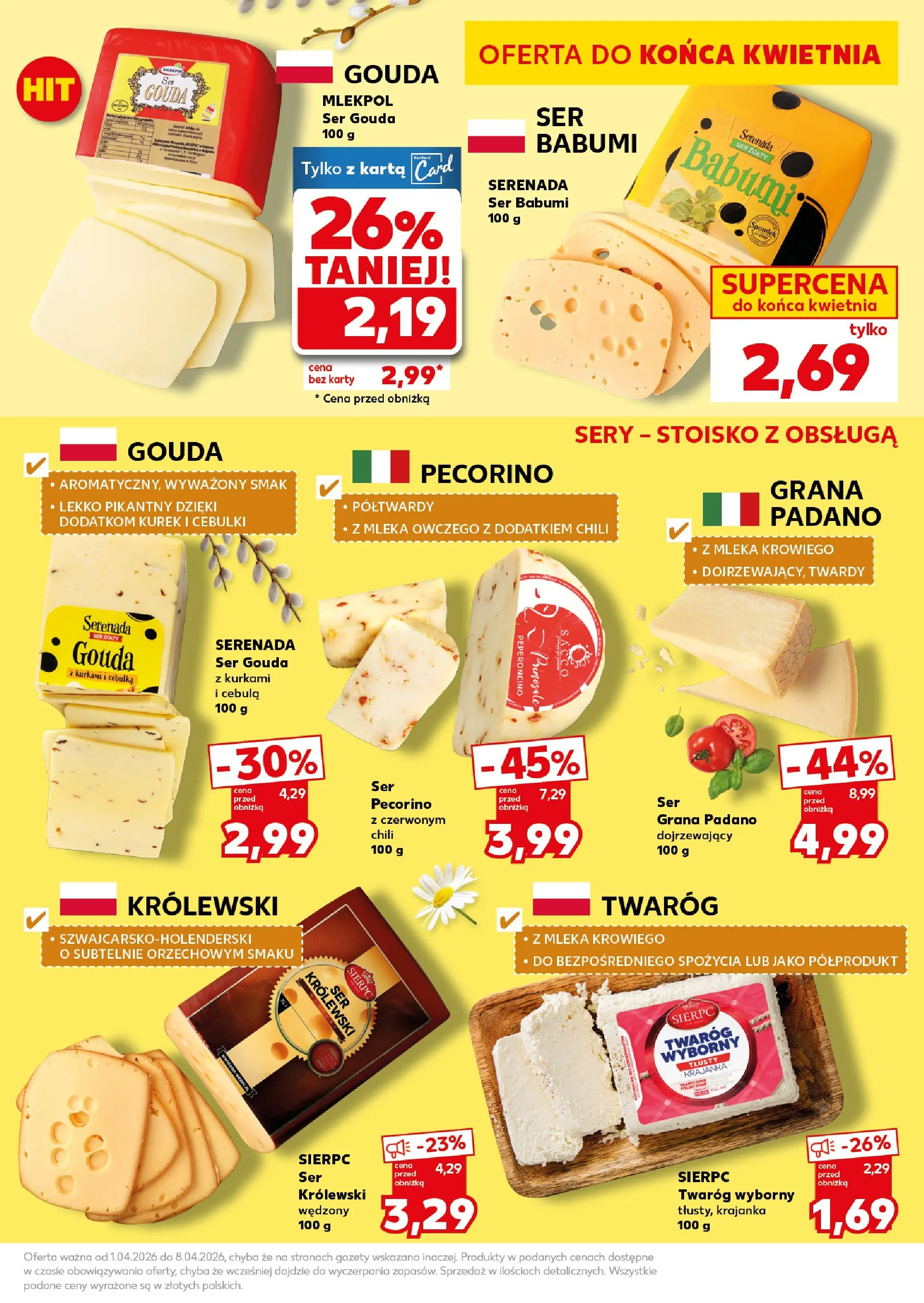 Kaufland - Kaufland Super Piątek i Sobota ważne do 4.04 od 02.04.2026 - od jutra PDF | Strona: 19 | Produkty: Ser żółty, Karta, Grana padano, Pecorino