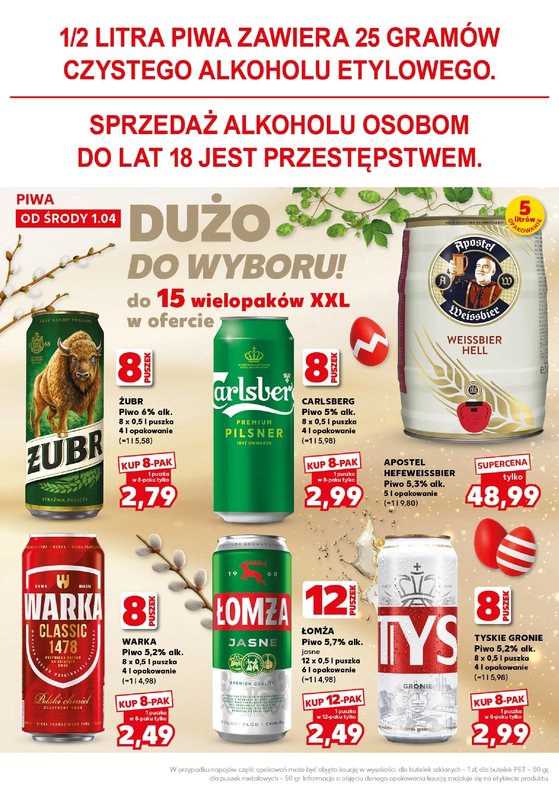 Kaufland - Kaufland Super Piątek i Sobota ważne do 4.04 od 02.04.2026 - od jutra PDF | Strona: 26 | Produkty: Warka, Tyskie, Piwo