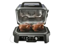 Ninja Woodfire Pro Connect XL Elektrischer Outdoor Grill & Smoker, Blau/Schwarz (1700 Watt)