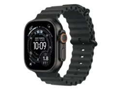 Apple Watch Ultra 3 GPS + Cellular 49mm Schwarz Titanium Case mit Black Ocean Band; Smartwatch