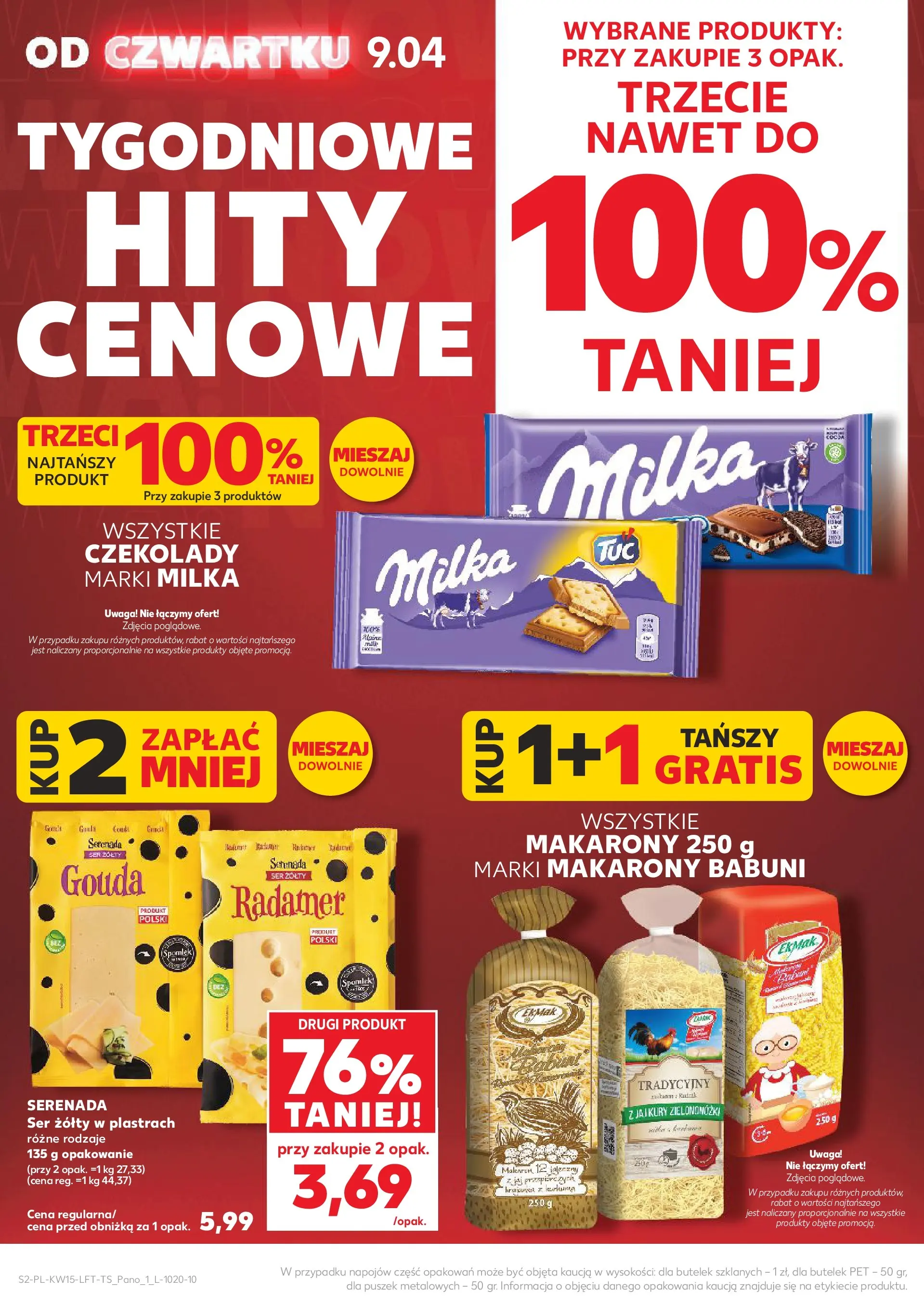Kaufland gazetka od 09.04.2026 - od jutra PDF | Strona: 2 | Produkty: Czekolady, Milka, Ser, Makarony