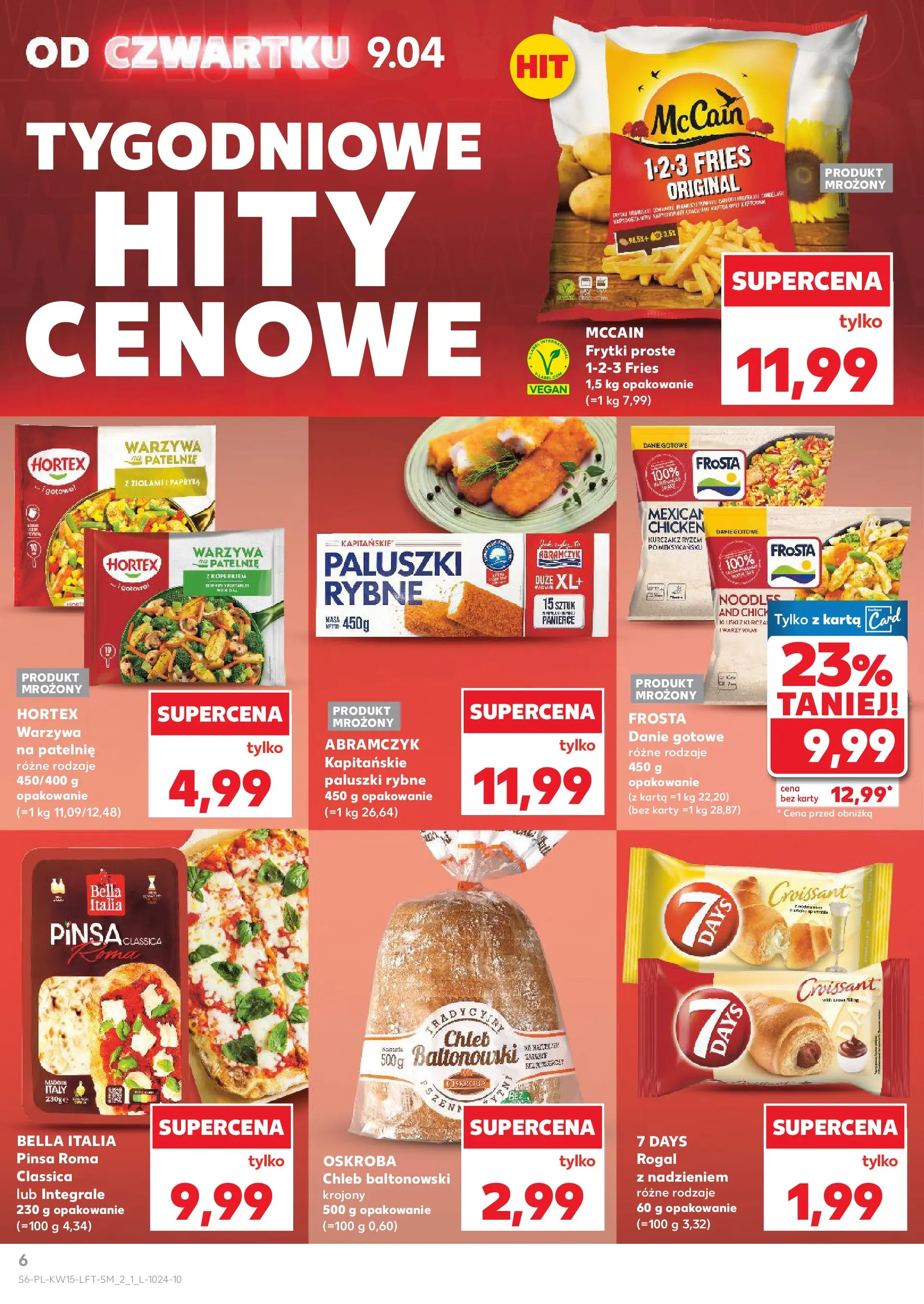 Kaufland gazetka od 09.04.2026 - od jutra PDF | Strona: 6 | Produkty: Karta, Kurczak, Papryka, Frytki