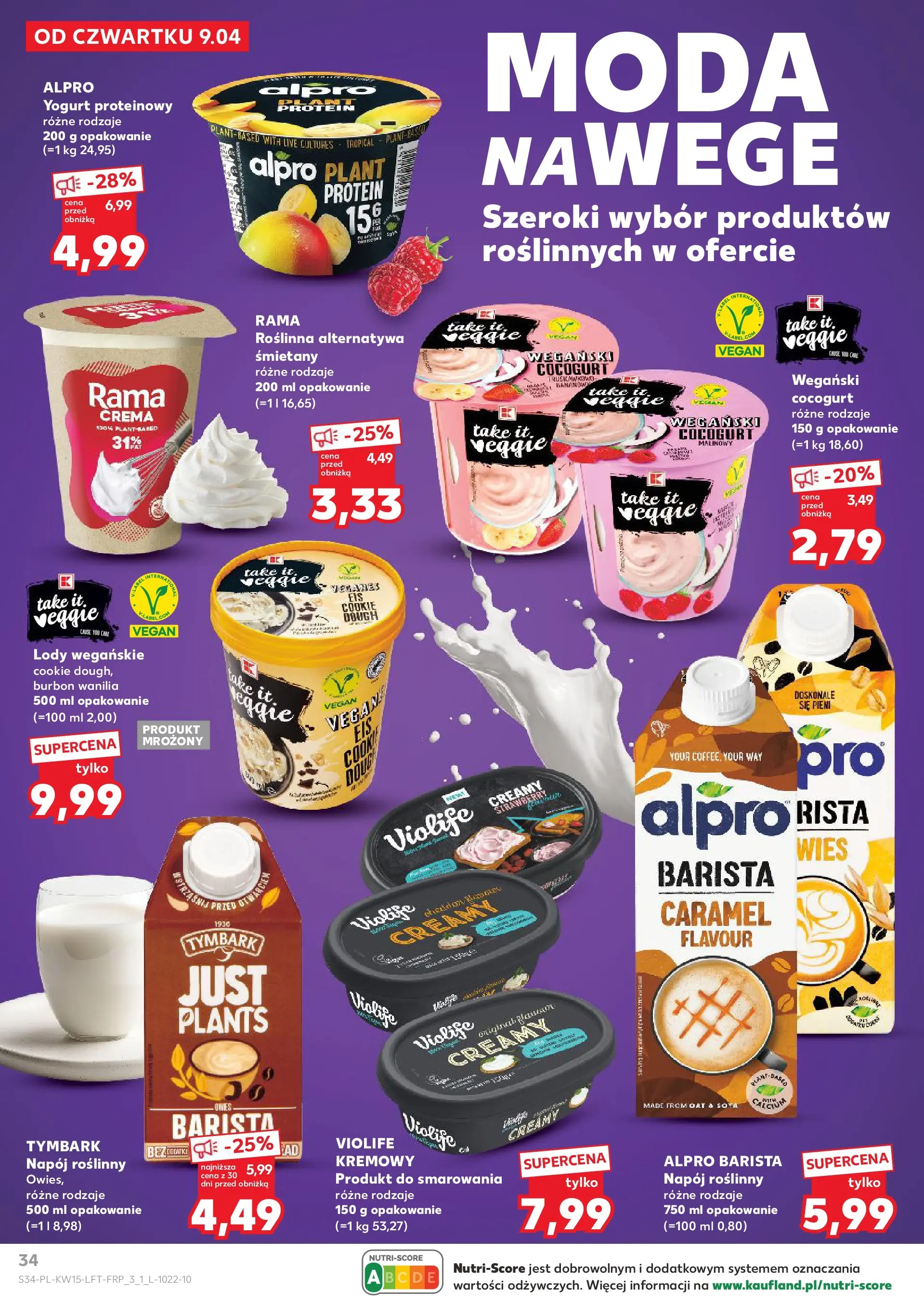 Kaufland gazetka od 09.04.2026 - od jutra PDF | Strona: 34 | Produkty: Alpro, Burbon, Lody, Cheddar