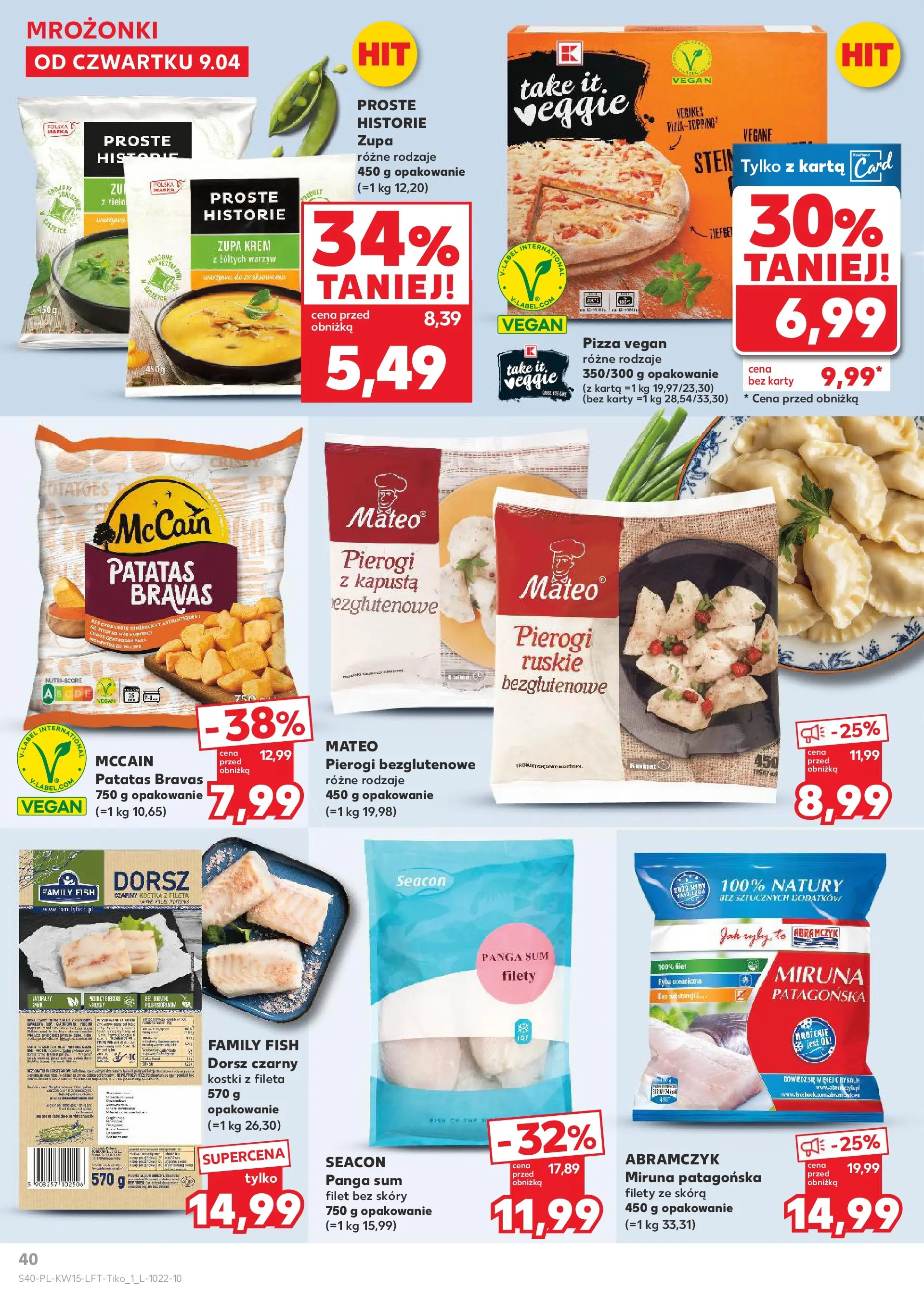 Kaufland gazetka od 09.04.2026 - od jutra PDF | Strona: 40 | Produkty: Karta, Dorsz, Pizza, Ryba