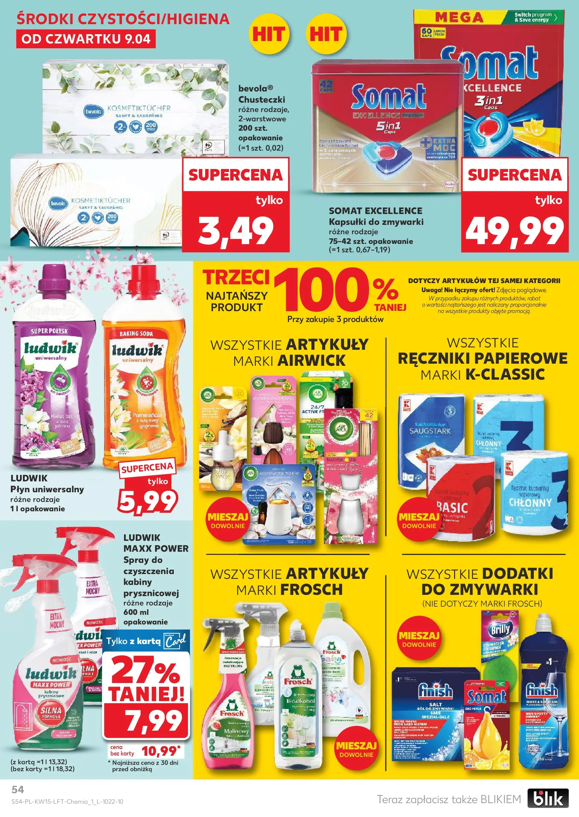 Kaufland gazetka od 09.04.2026 - od jutra PDF | Strona: 54 | Produkty: Karta, Trawy, Finish, Sól