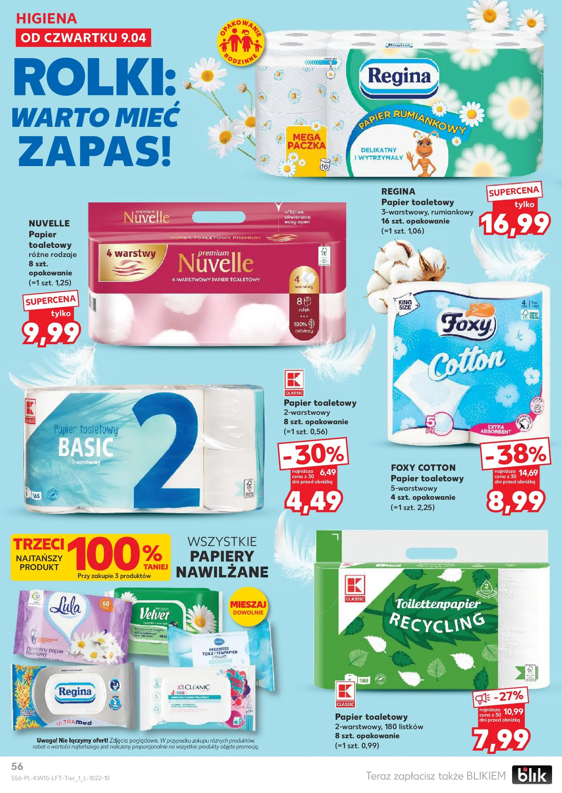 Kaufland gazetka od 09.04.2026 - od jutra PDF | Strona: 56 | Produkty: Papier toaletowy, Rolki