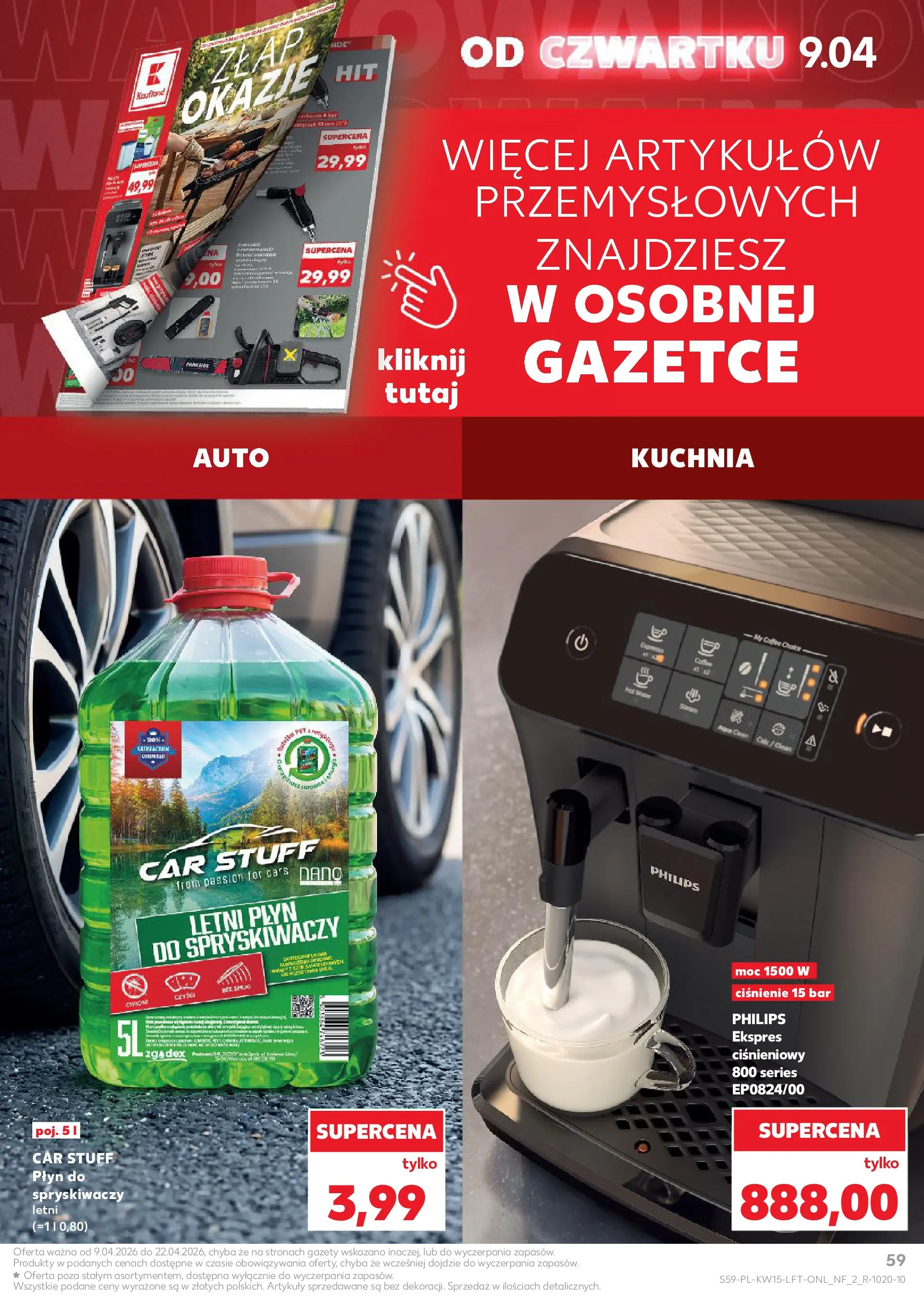 Kaufland gazetka od 09.04.2026 - od jutra PDF | Strona: 59 | Produkty: Płyn do spryskiwaczy