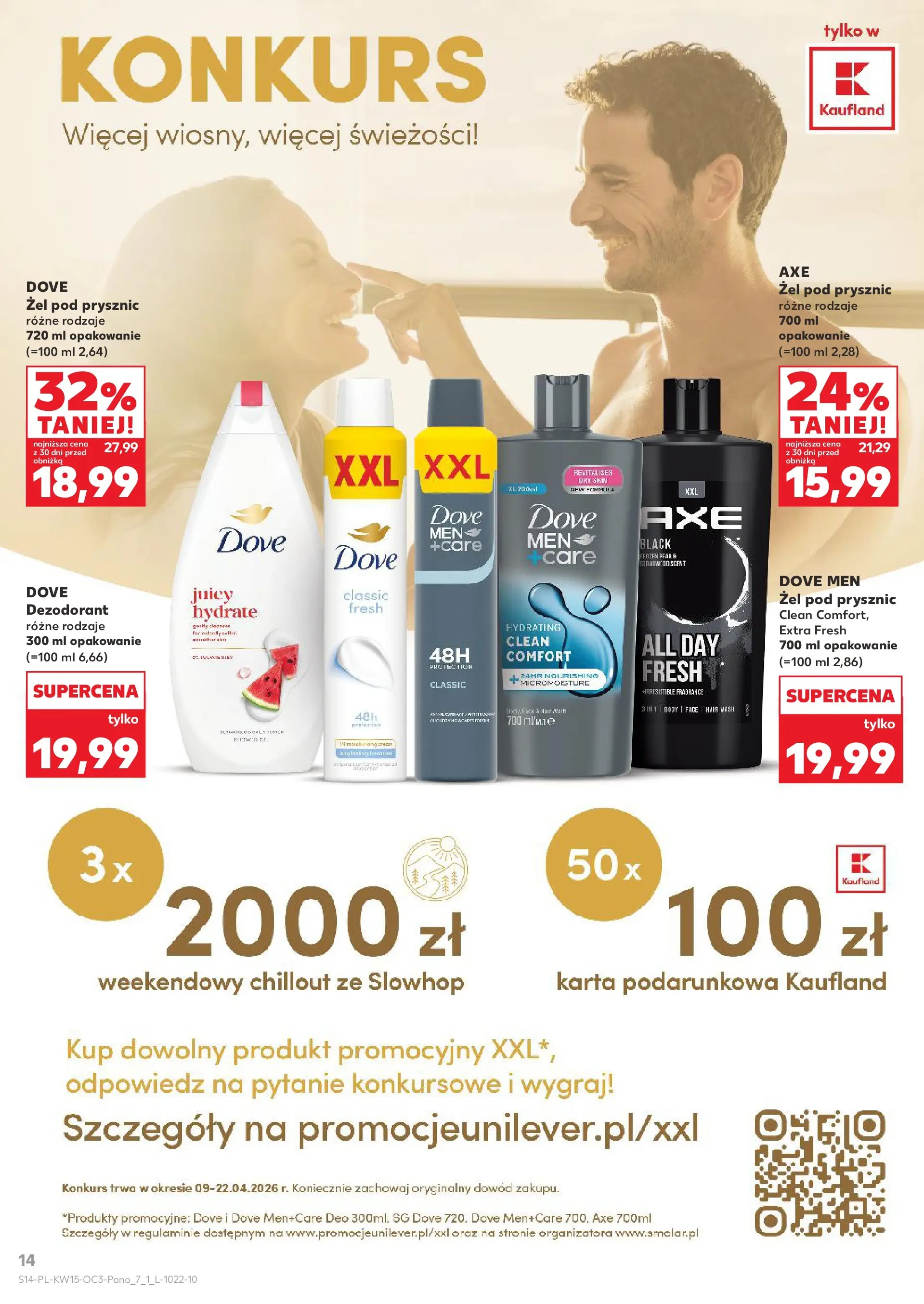 Kaufland - Katalog Drogeria  od 08.04.2026 - od jutra PDF | Strona: 14 | Produkty: Karta, Prysznic, Żel pod prysznic, Dezodorant