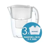 ЗОРА Филтрираща кана Aquaphor ДЖАСПЪР БЯЛА + 3БР ФИЛТЪР (190067) , 2,8 L