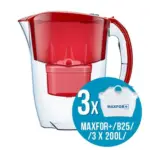 ЗОРА Филтрираща кана Aquaphor ДЖАСПЪР ЧЕРВЕНА + 3БР ФИЛТЪР (190065) , 2,8 L