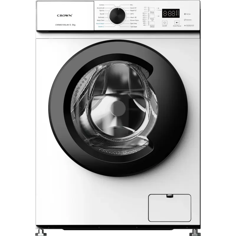 Пералня Crown CWM6010SLIM , 1000 об./мин., 6.00 kg, A , Бял