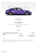 Porsche Taycan 4 Black Edition - au 30.04.2026