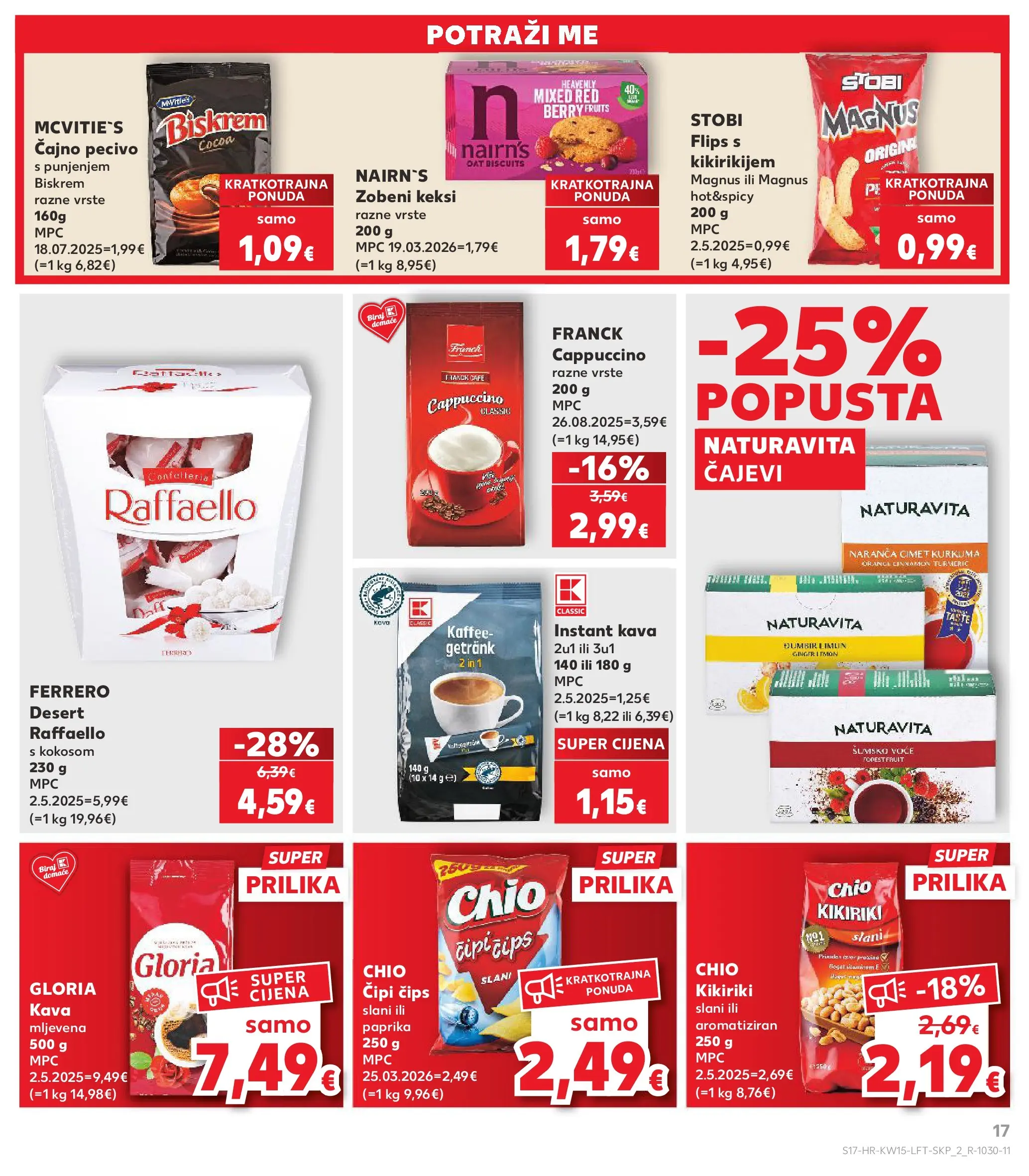 Kaufland - Kaufland katalog do 14.04.2026 novi od 07.04.2026 na listanje > letak digitalni | Stranica: 17 | Proizvodi: Kava, Voće, Pecivo, Đumbir