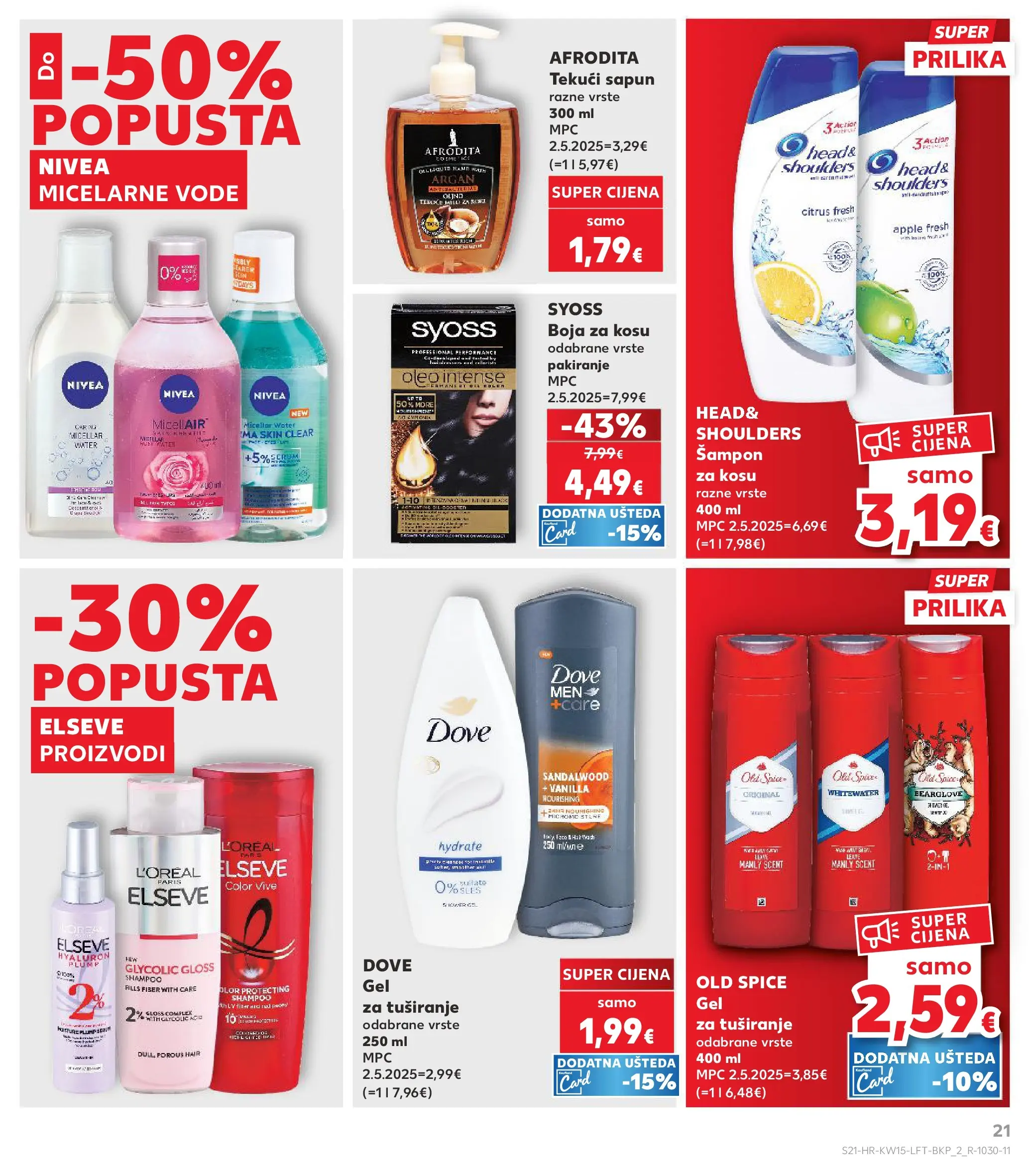 Kaufland - Kaufland katalog do 14.04.2026 novi od 07.04.2026 na listanje > letak digitalni | Stranica: 21 | Proizvodi: Šampon, Sapun, Nivea, Dove