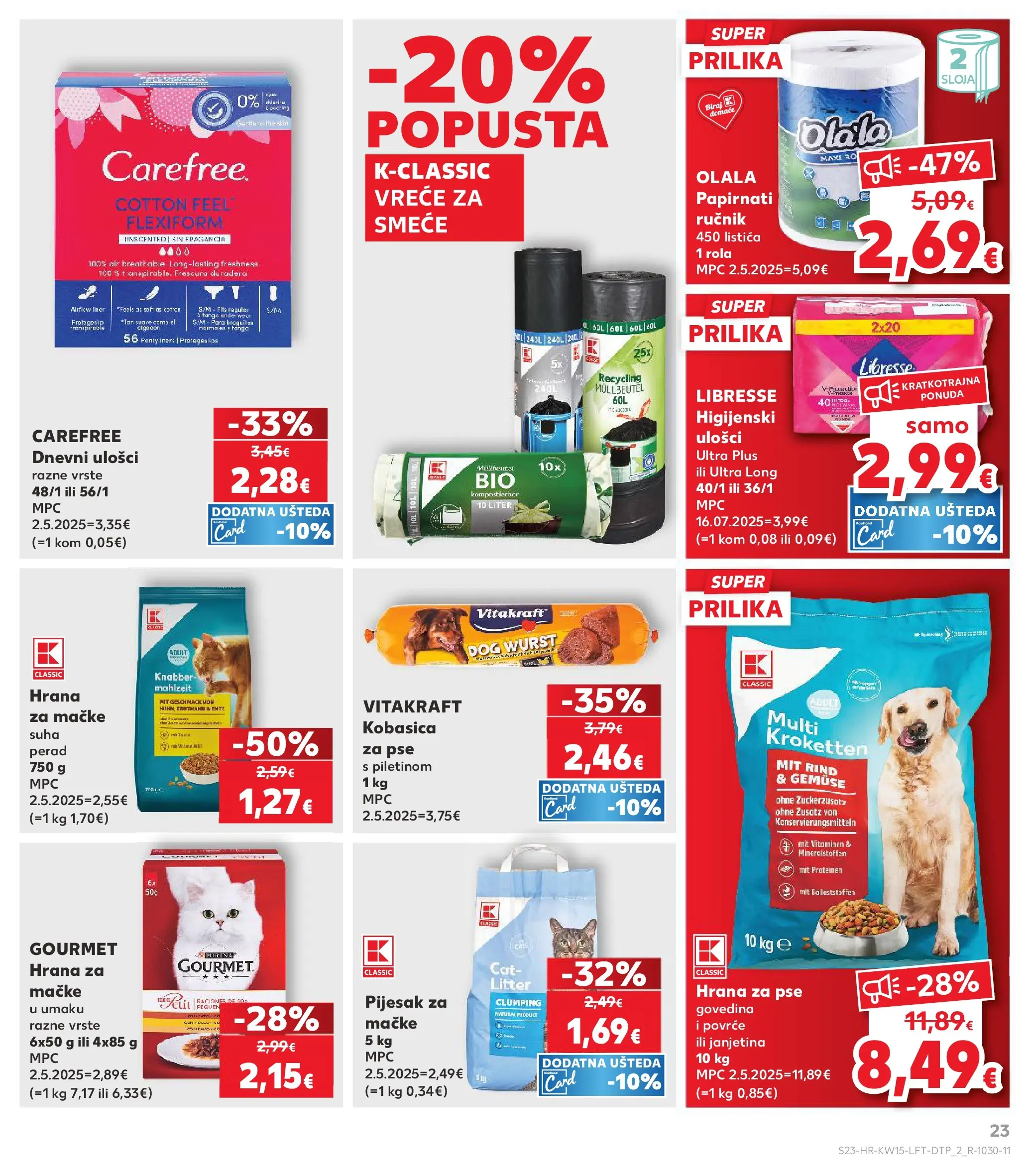 Kaufland - Kaufland katalog do 14.04.2026 novi od 07.04.2026 na listanje > letak digitalni | Stranica: 23 | Proizvodi: Janjetina, Dnevni ulošci, Povrće, Sol