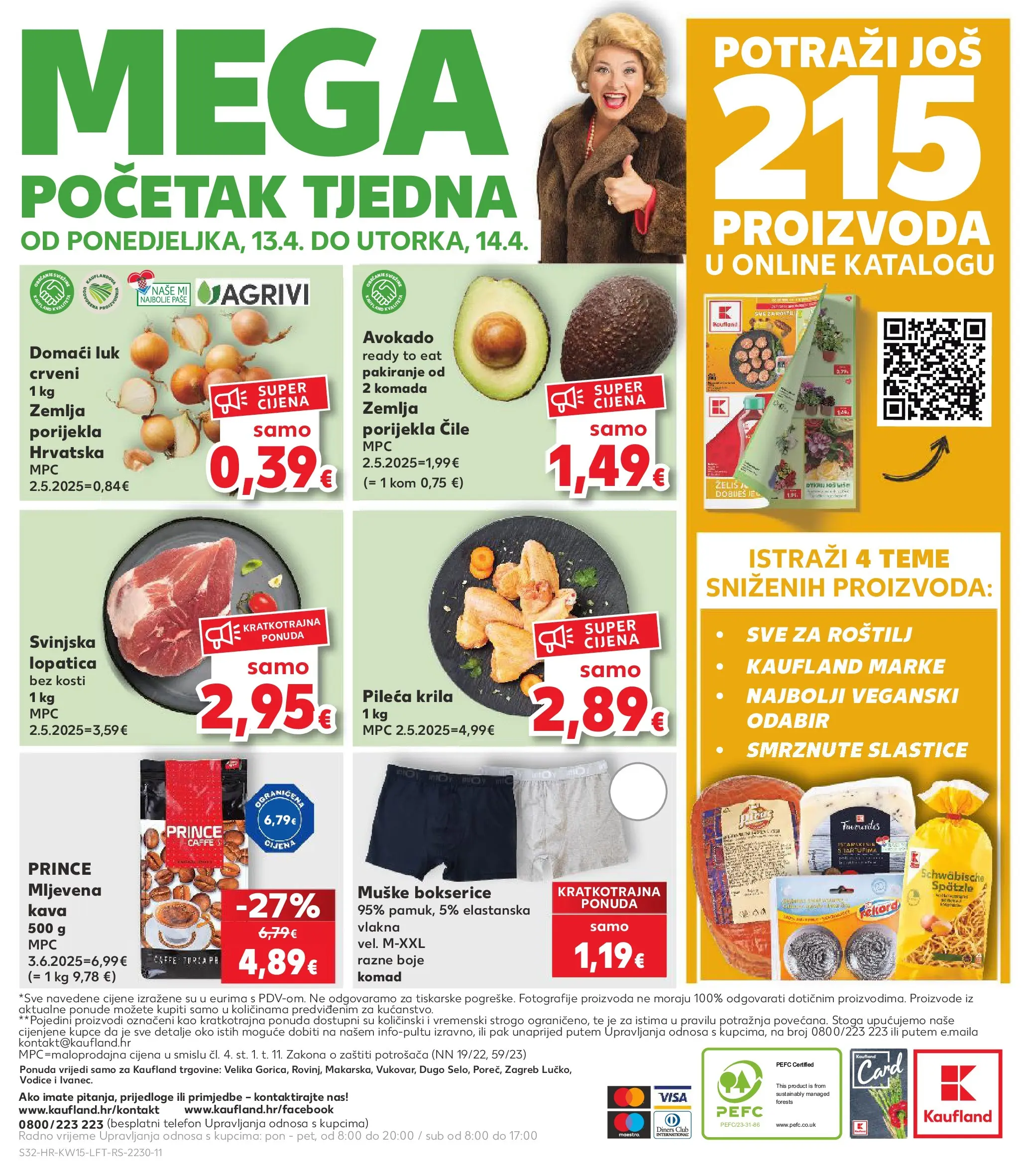 Kaufland - Kaufland katalog do 14.04.2026 novi od 07.04.2026 na listanje > letak digitalni | Stranica: 32 | Proizvodi: Pileća krila, Mljevena kava, Avokado, Lopatica