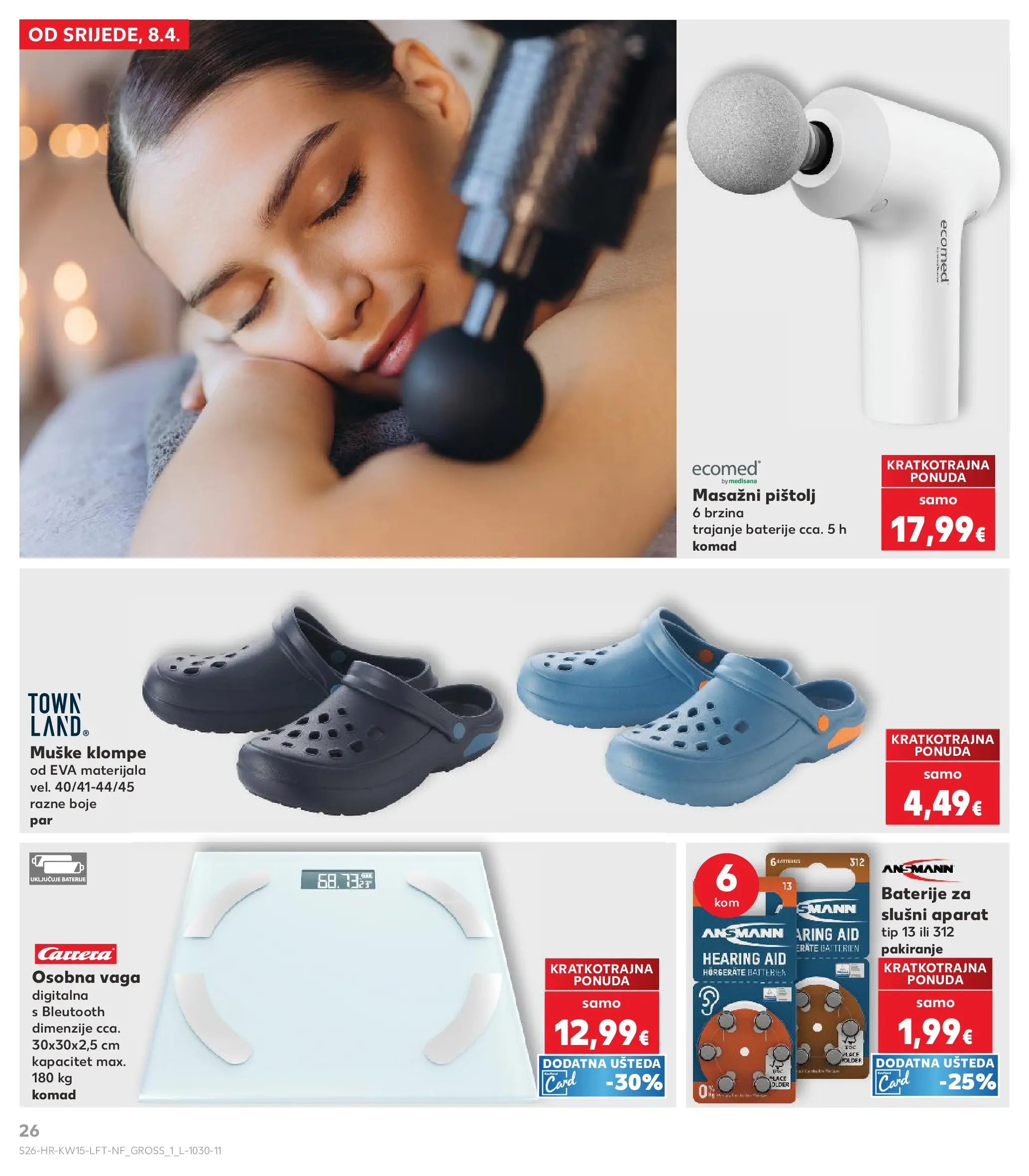 Kaufland - Kaufland katalog do 14.04.2026 novi od 07.04.2026 na listanje > letak digitalni | Stranica: 26 | Proizvodi: Osobna vaga, Baterije, Vaga