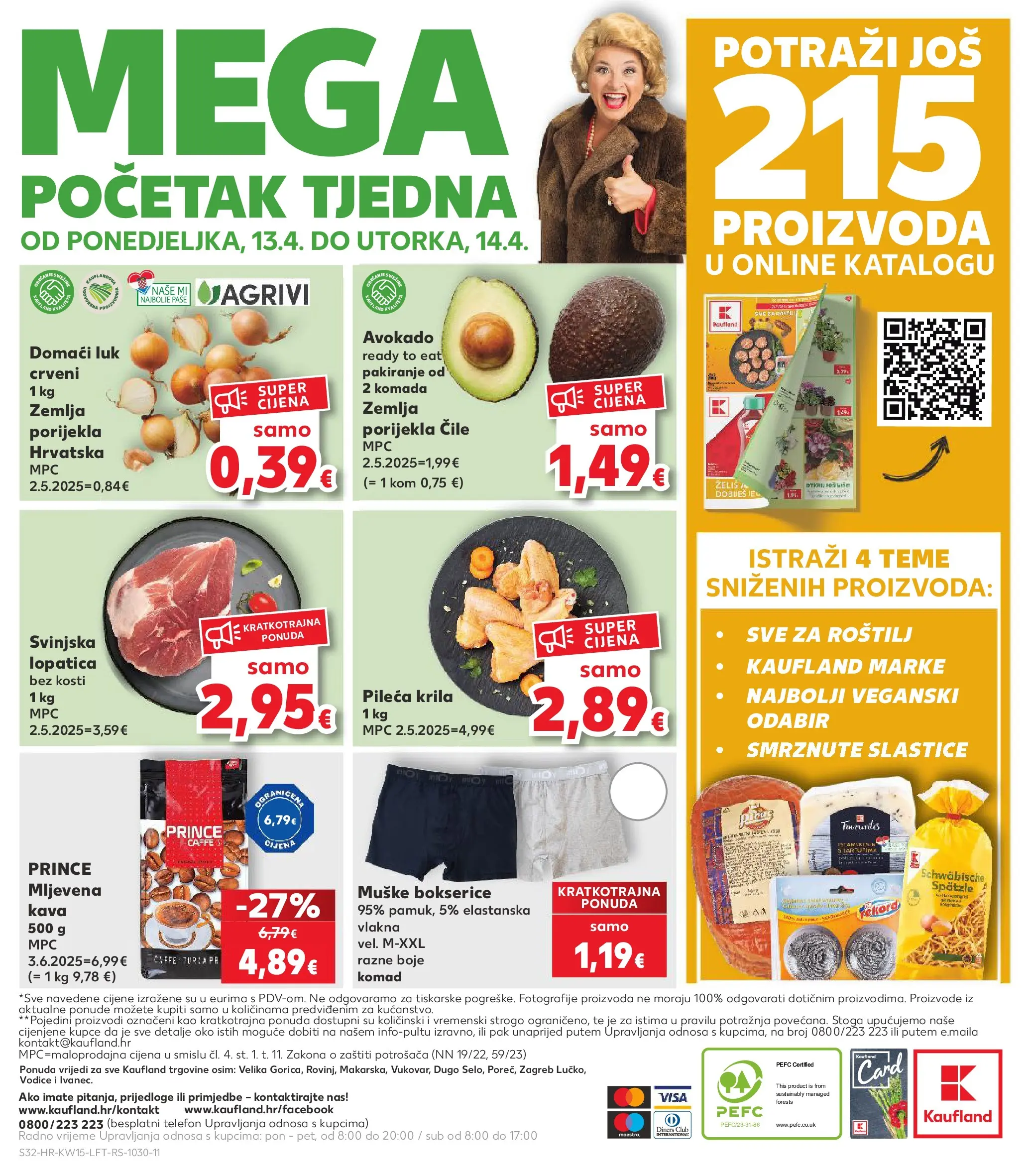 Kaufland - Kaufland katalog do 14.04.2026 novi od 07.04.2026 na listanje > letak digitalni | Stranica: 32 | Proizvodi: Svinjska lopatica, Mljevena kava, Kava, Lopatica