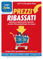 Eurospin RIBASSATI APRILE - al 30.04.2026