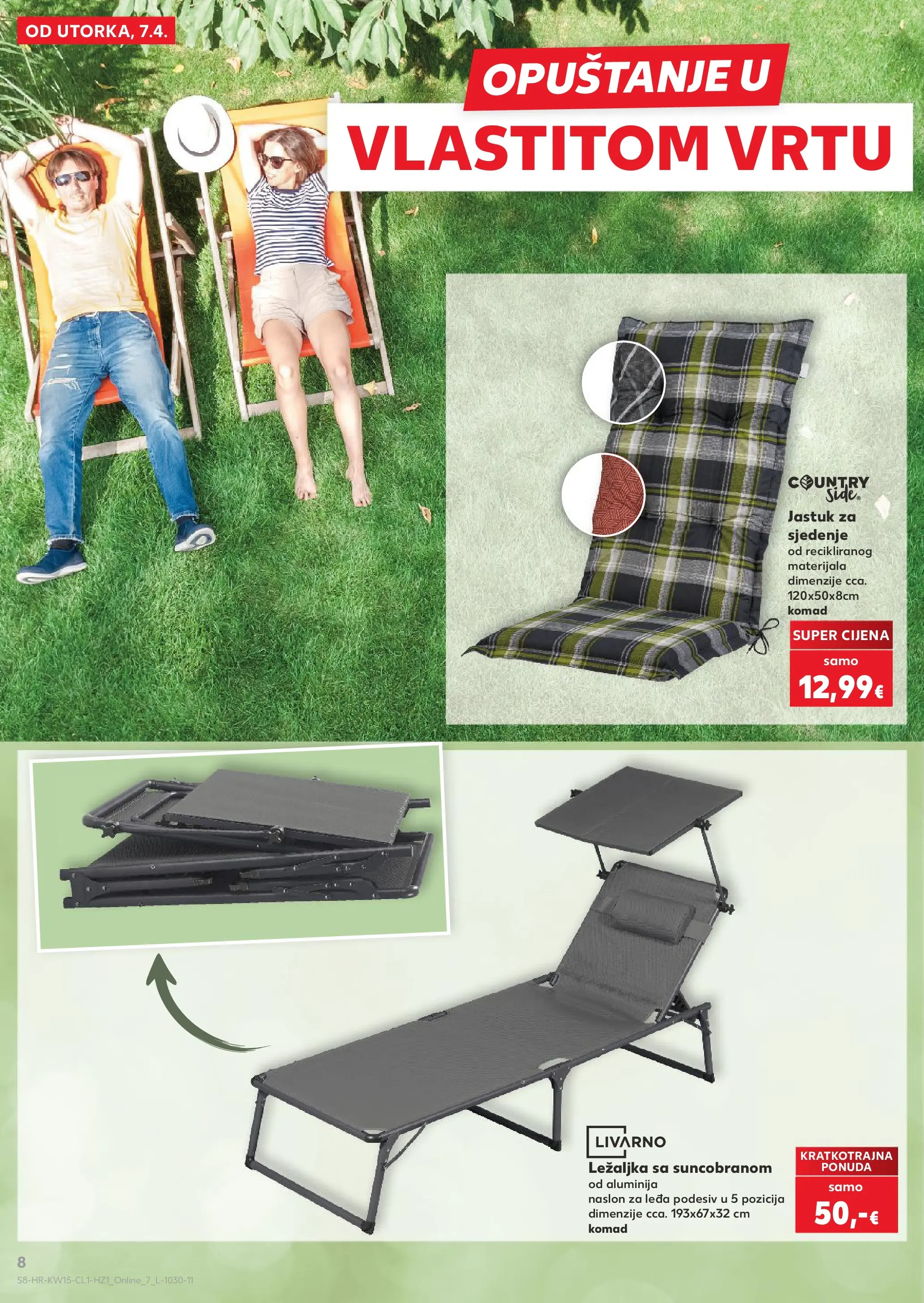 Kaufland - Kaufland katalog do 02.05.2026 novi od 06.04.2026 na listanje > letak digitalni | Stranica: 8 | Proizvodi: Jastuk, Ležaljka
