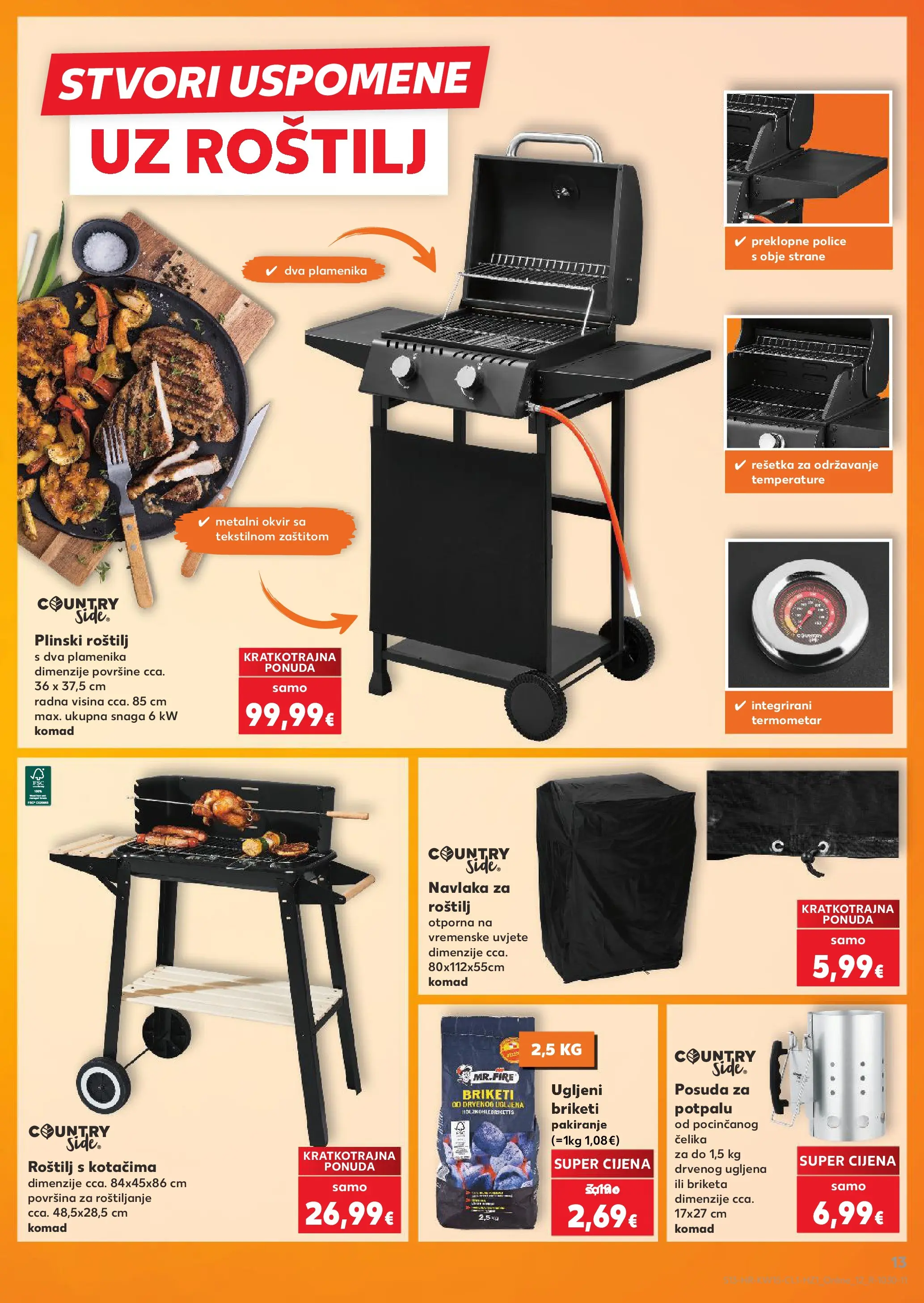 Kaufland - Kaufland katalog do 02.05.2026 novi od 06.04.2026 na listanje > letak digitalni | Stranica: 13 | Proizvodi: Roštilj, Termometar, Briketi