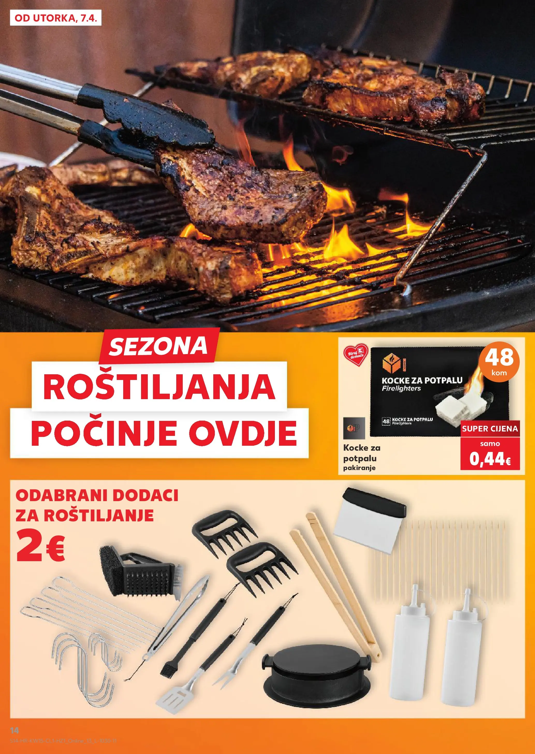 Kaufland - Kaufland katalog do 02.05.2026 novi od 06.04.2026 na listanje > letak digitalni | Stranica: 14 | Proizvodi: Kocke za potpalu