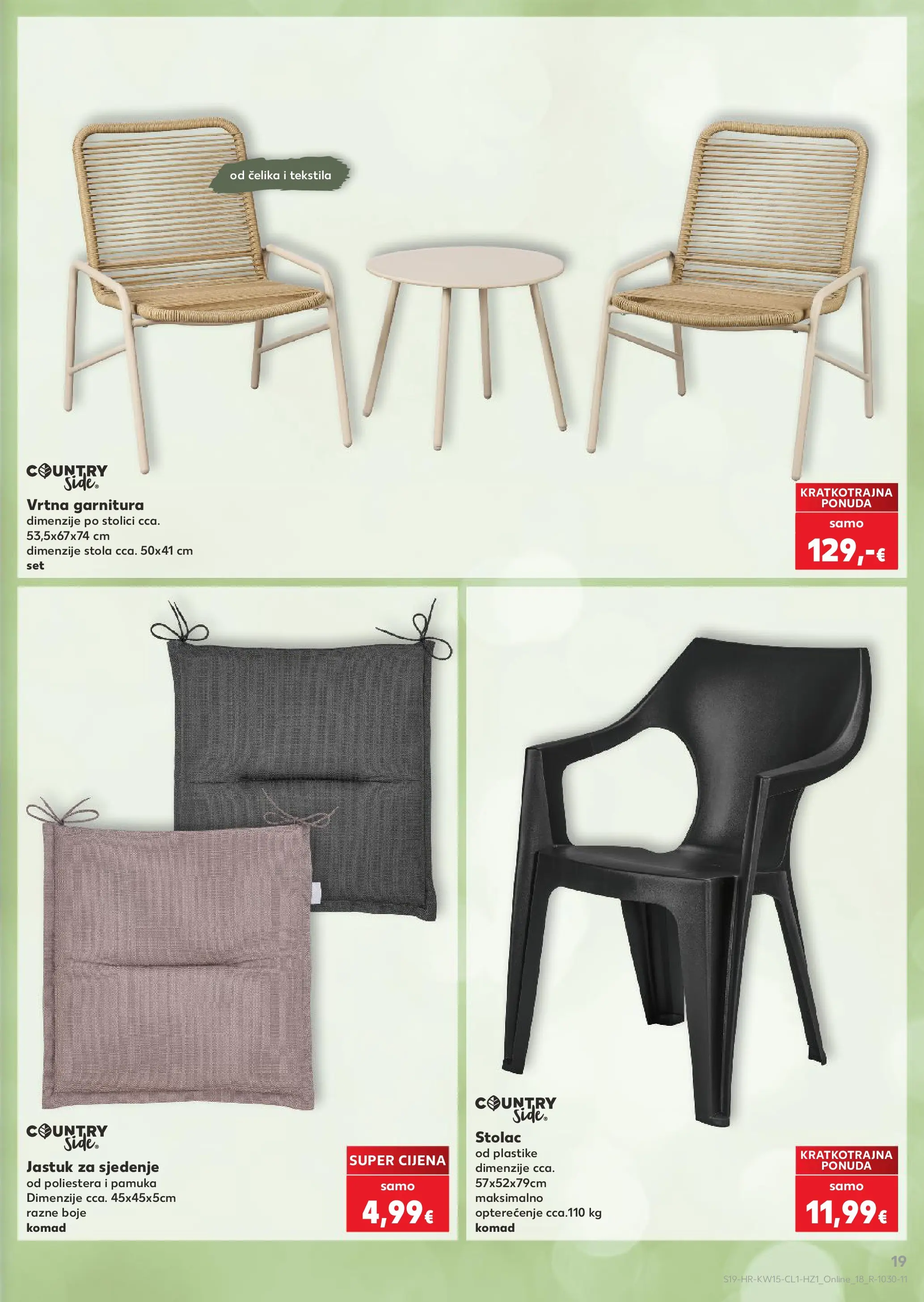 Kaufland - Kaufland katalog do 02.05.2026 novi od 06.04.2026 na listanje > letak digitalni | Stranica: 19 | Proizvodi: Jastuk, Vrtna garnitura