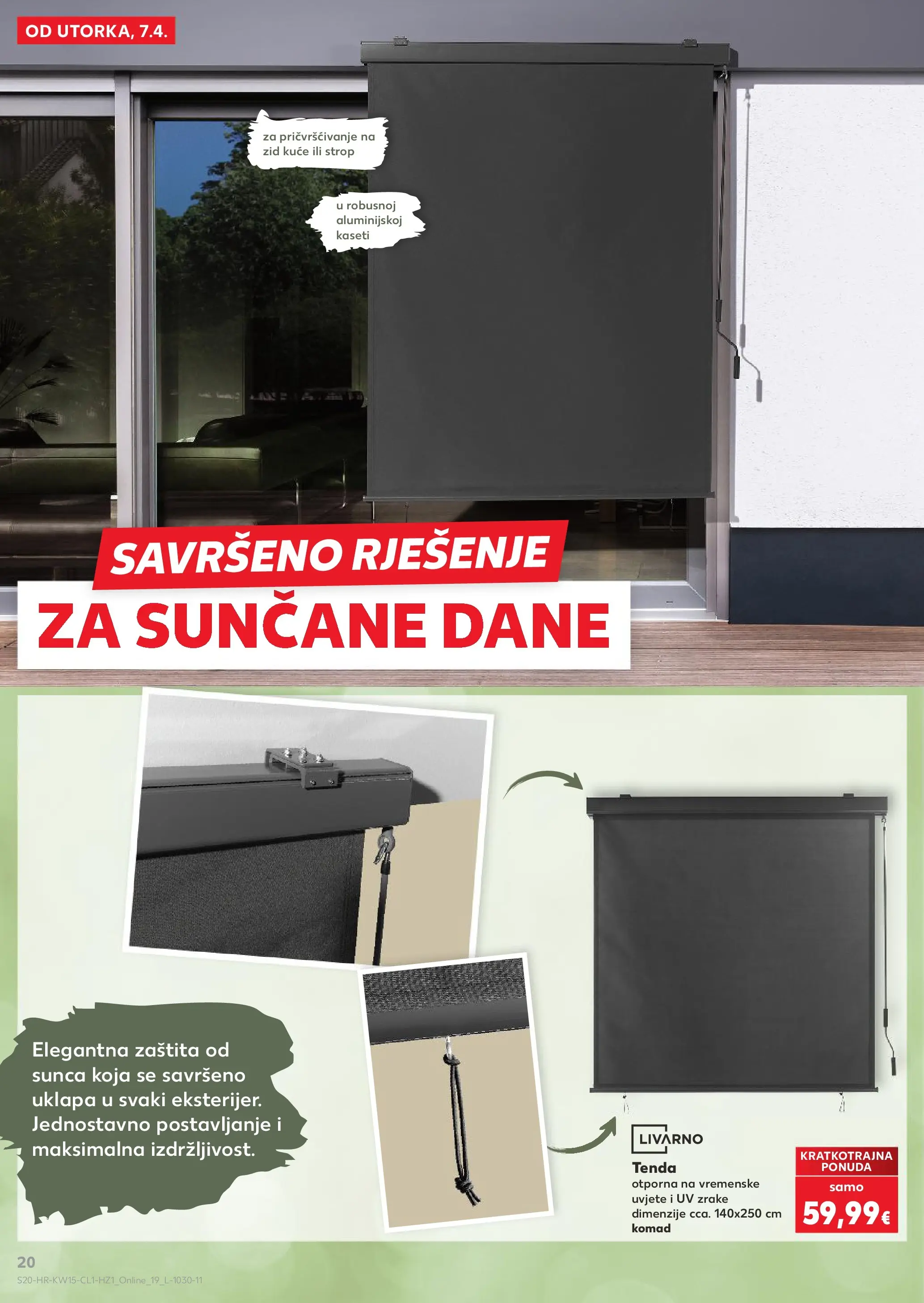Kaufland - Kaufland katalog do 02.05.2026 novi od 06.04.2026 na listanje > letak digitalni | Stranica: 20 | Proizvodi: Tenda