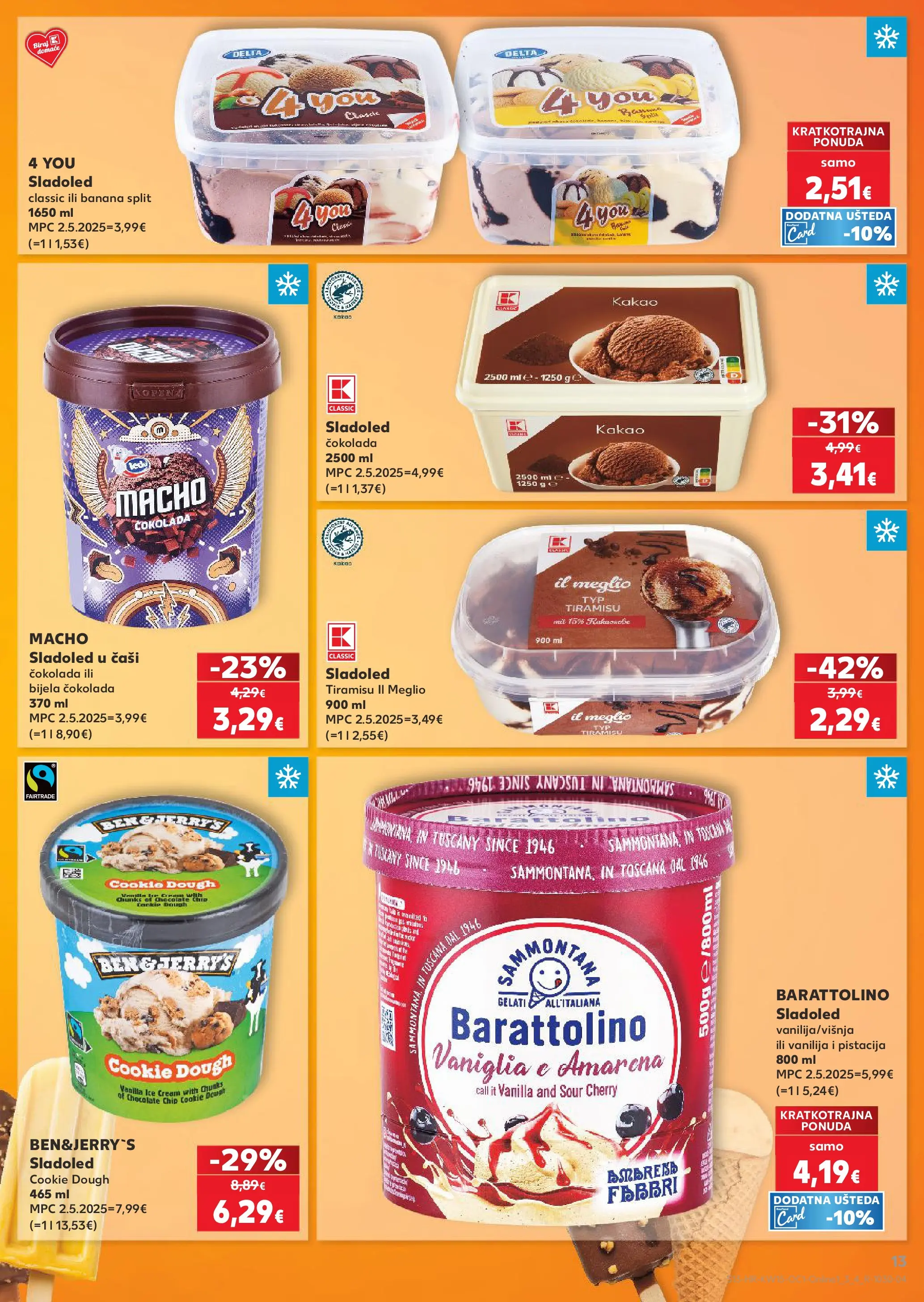 Kaufland - Kaufland katalog do 14.04.2026 novi od 07.04.2026 na listanje > letak digitalni | Stranica: 13 | Proizvodi: Čokolada, Sladoled, Kakao