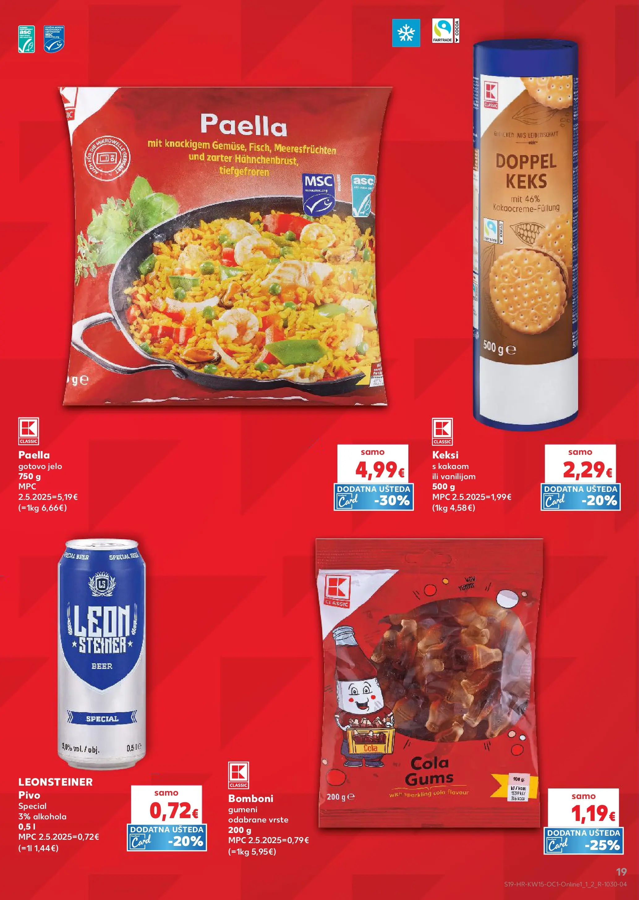 Kaufland - Kaufland katalog do 14.04.2026 novi od 07.04.2026 na listanje > letak digitalni | Stranica: 19 | Proizvodi: Keksi, Pivo, Bomboni, Keks