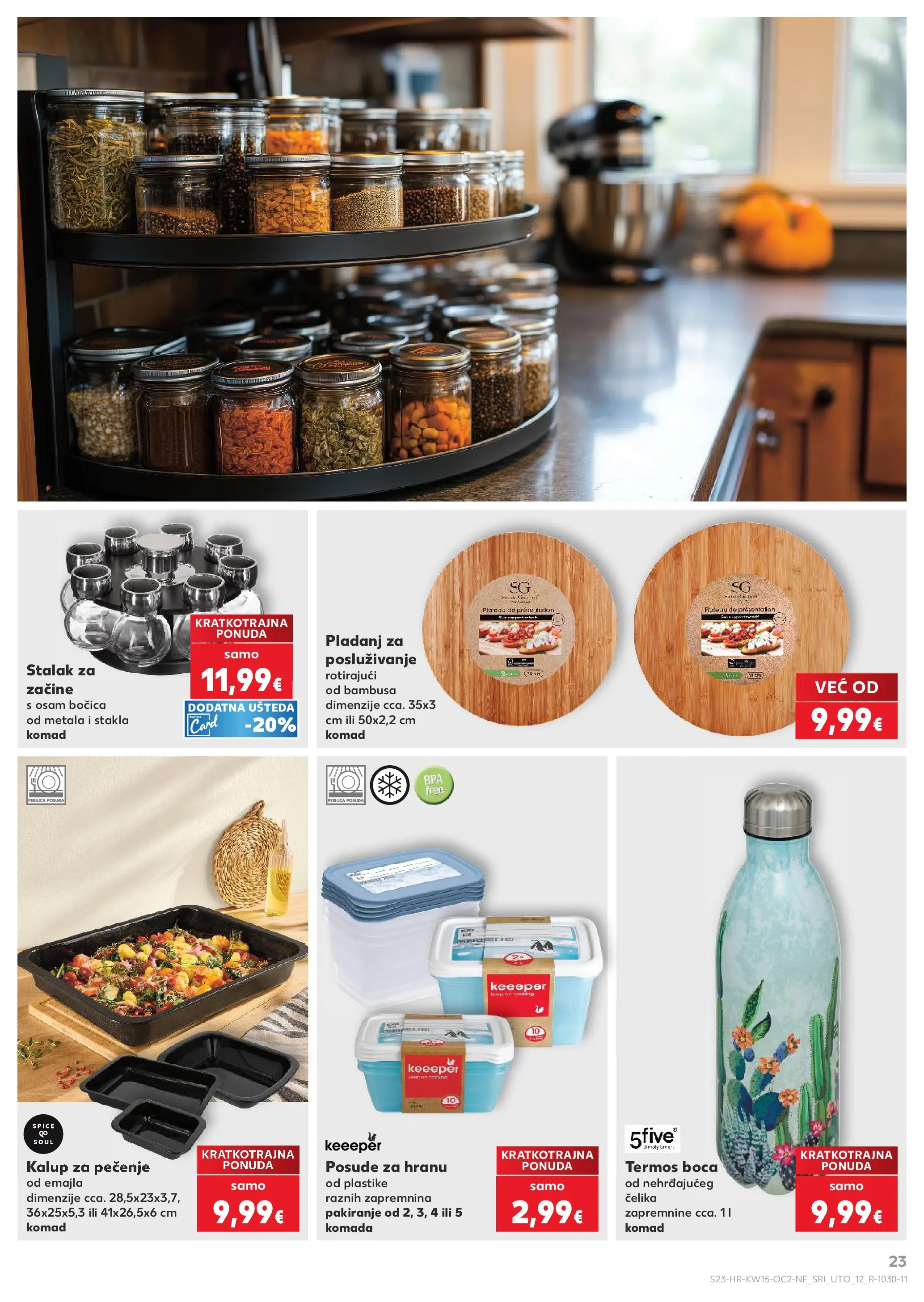 Kaufland - Kaufland katalog do 14.04.2026 novi od 07.04.2026 na listanje > letak digitalni | Stranica: 23 | Proizvodi: Perilica posuđa, Termos, Pladanj
